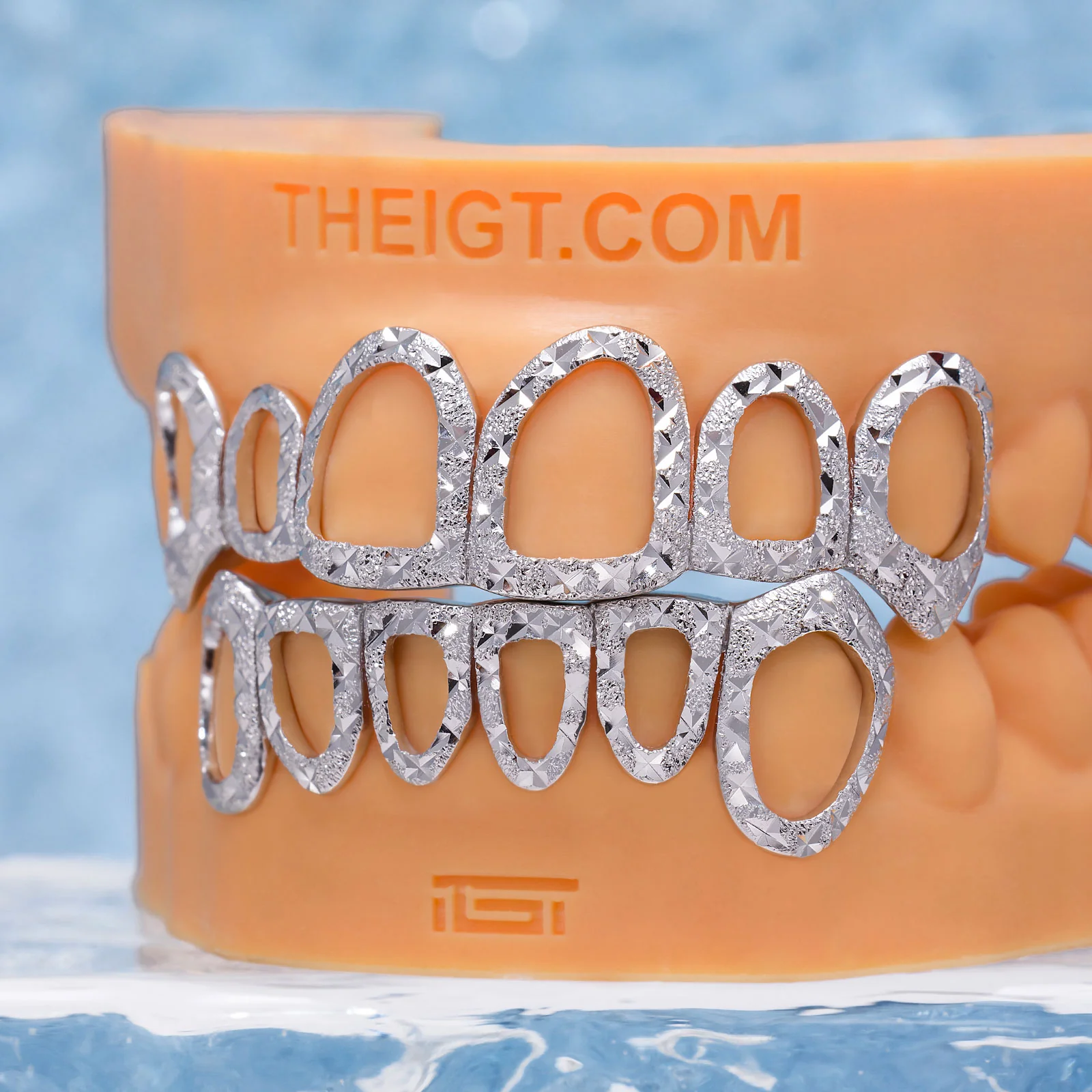 Open Face With Diamond Cut And Diamond Dust Grillz - Image 5
