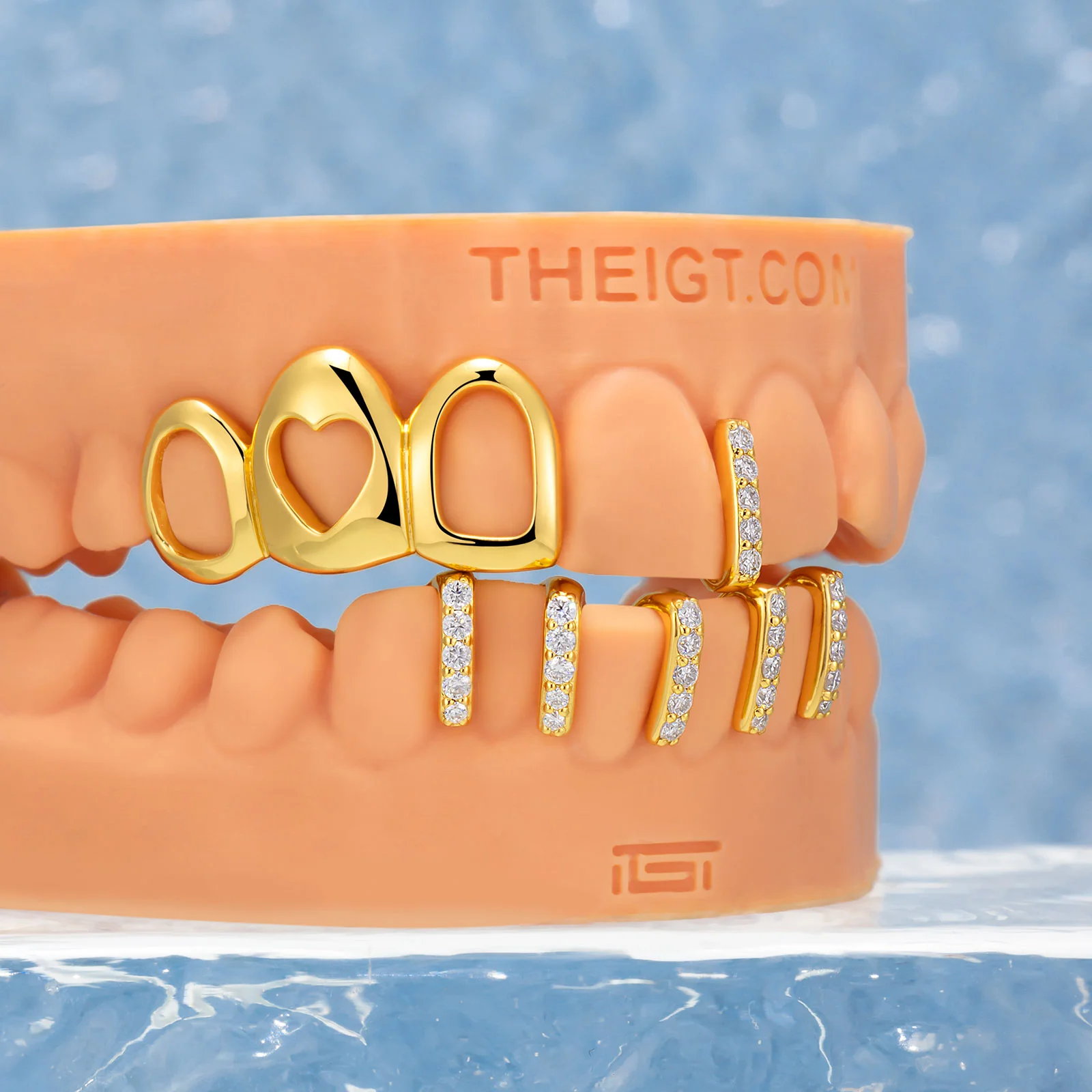Open Face With Diamond Gap Bar Grillz - Image 5