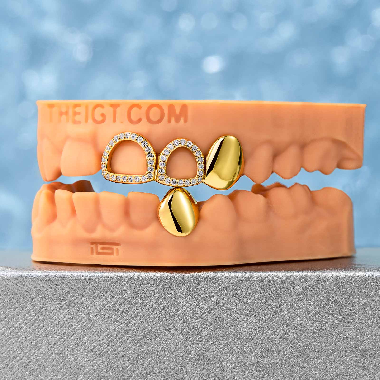 Open Face W Solid Fang Grillz - Image 2