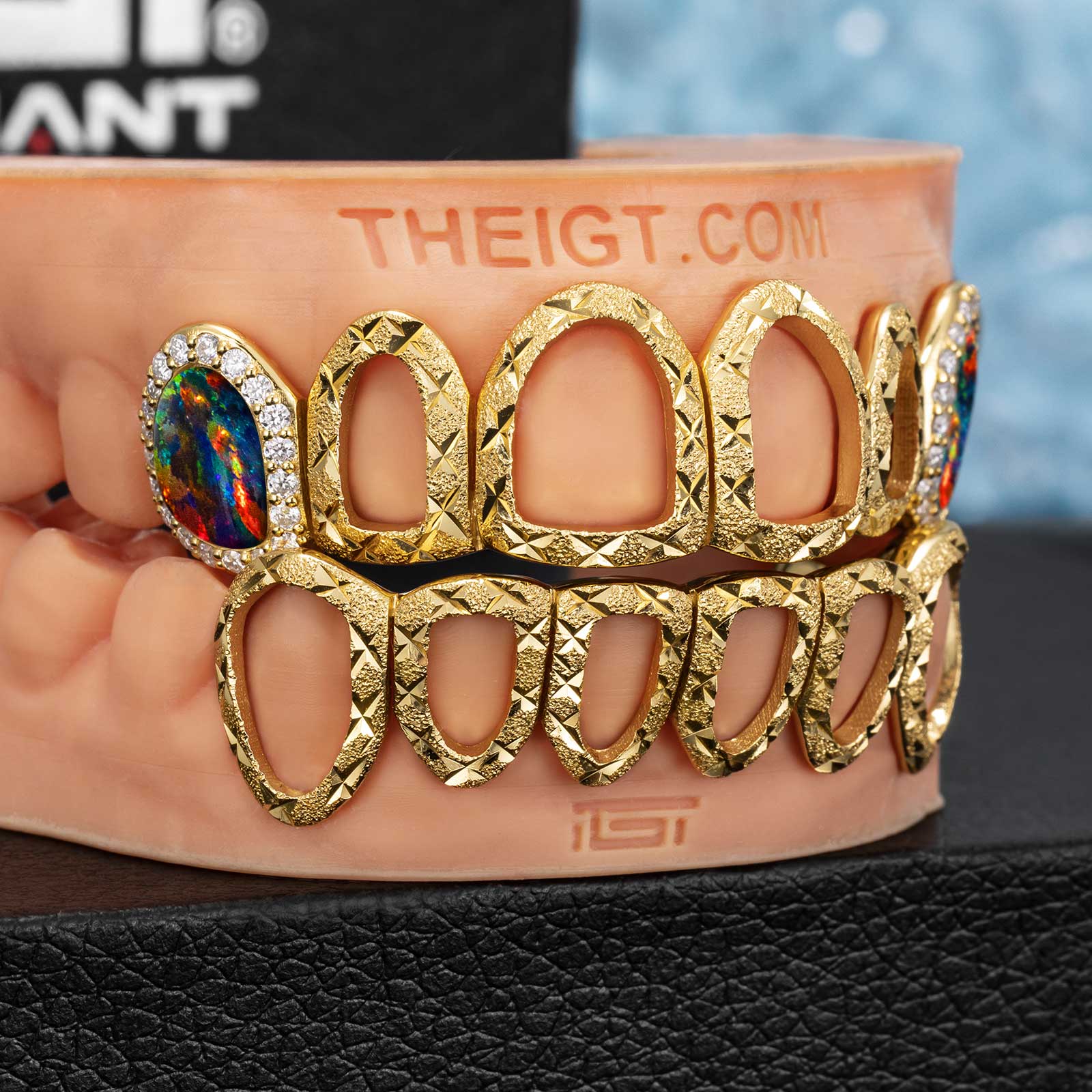 Open Face With Opal Fangs Grillz - Image 3