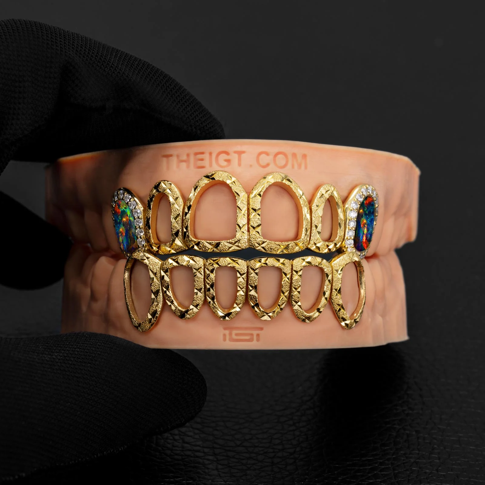 Open Face With Opal Fangs Grillz - Image 4
