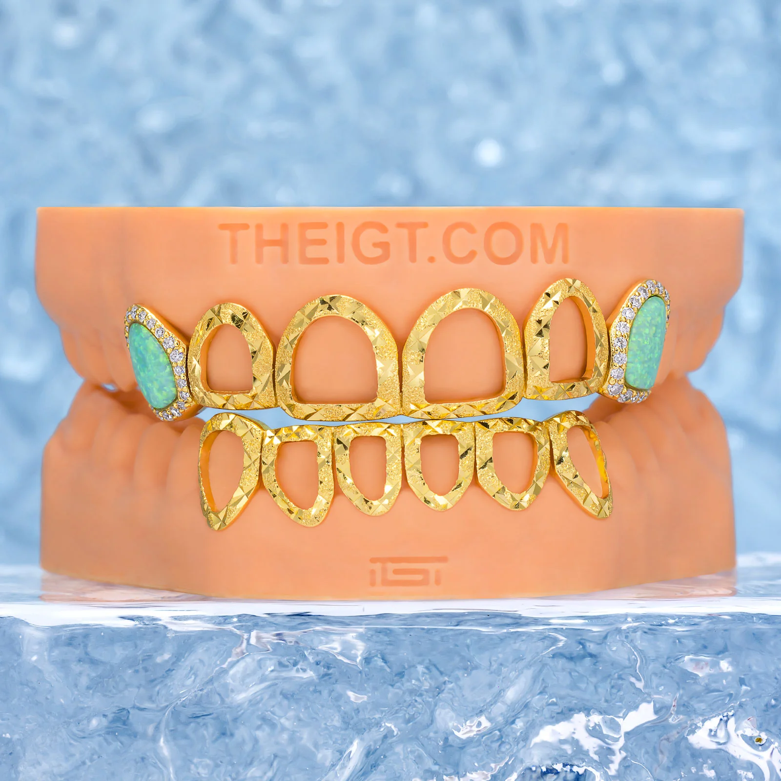 Open Face With Opal Fangs Grillz - Image 5