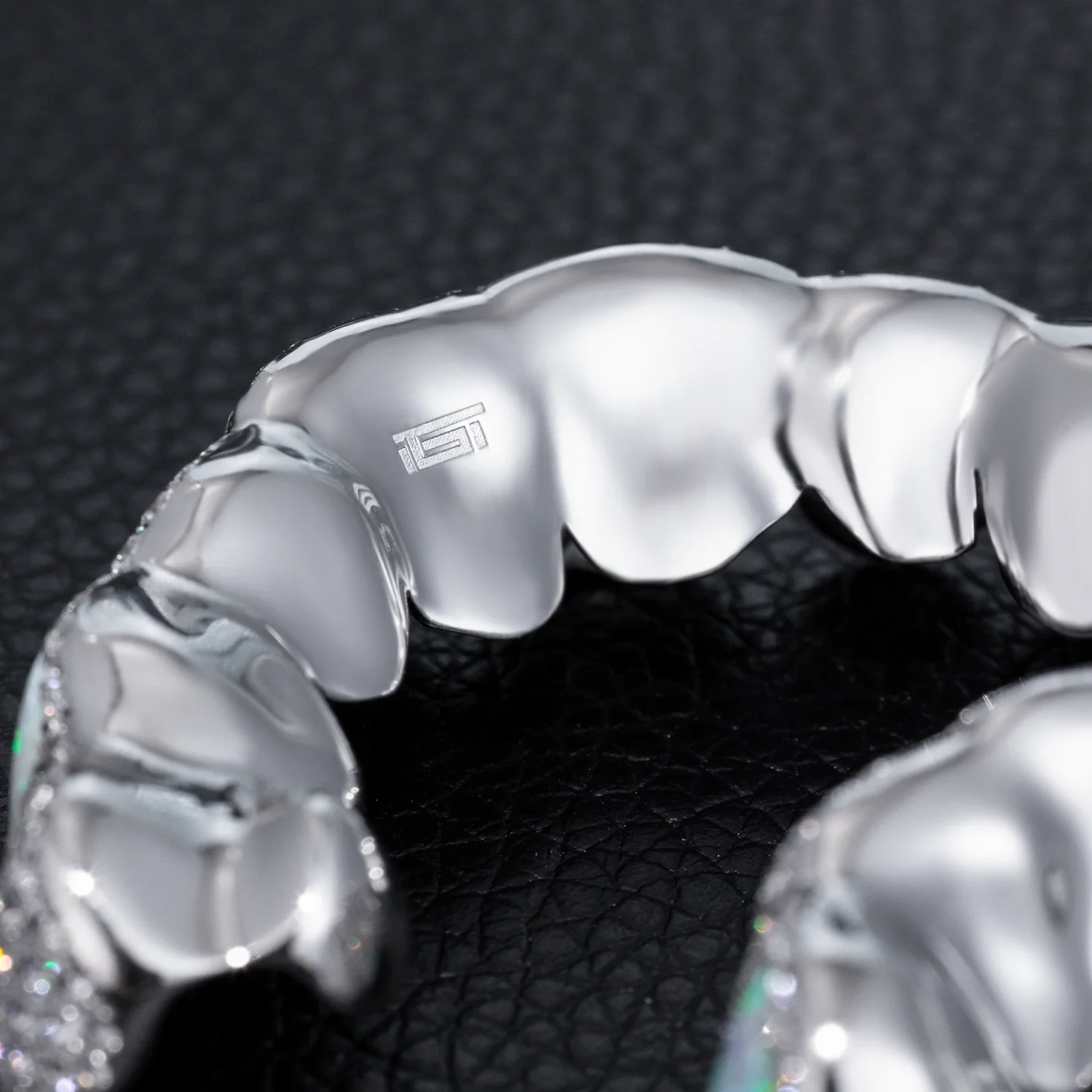 Pave Setting Opal Diamond Grillz - Image 4