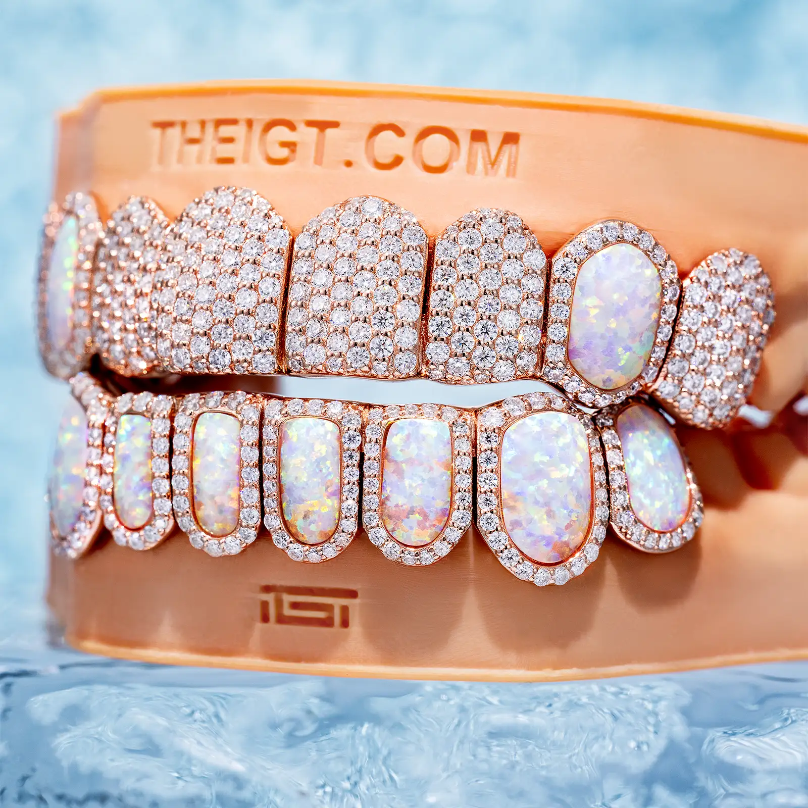 Pave Setting Opal Diamond Grillz - Image 5