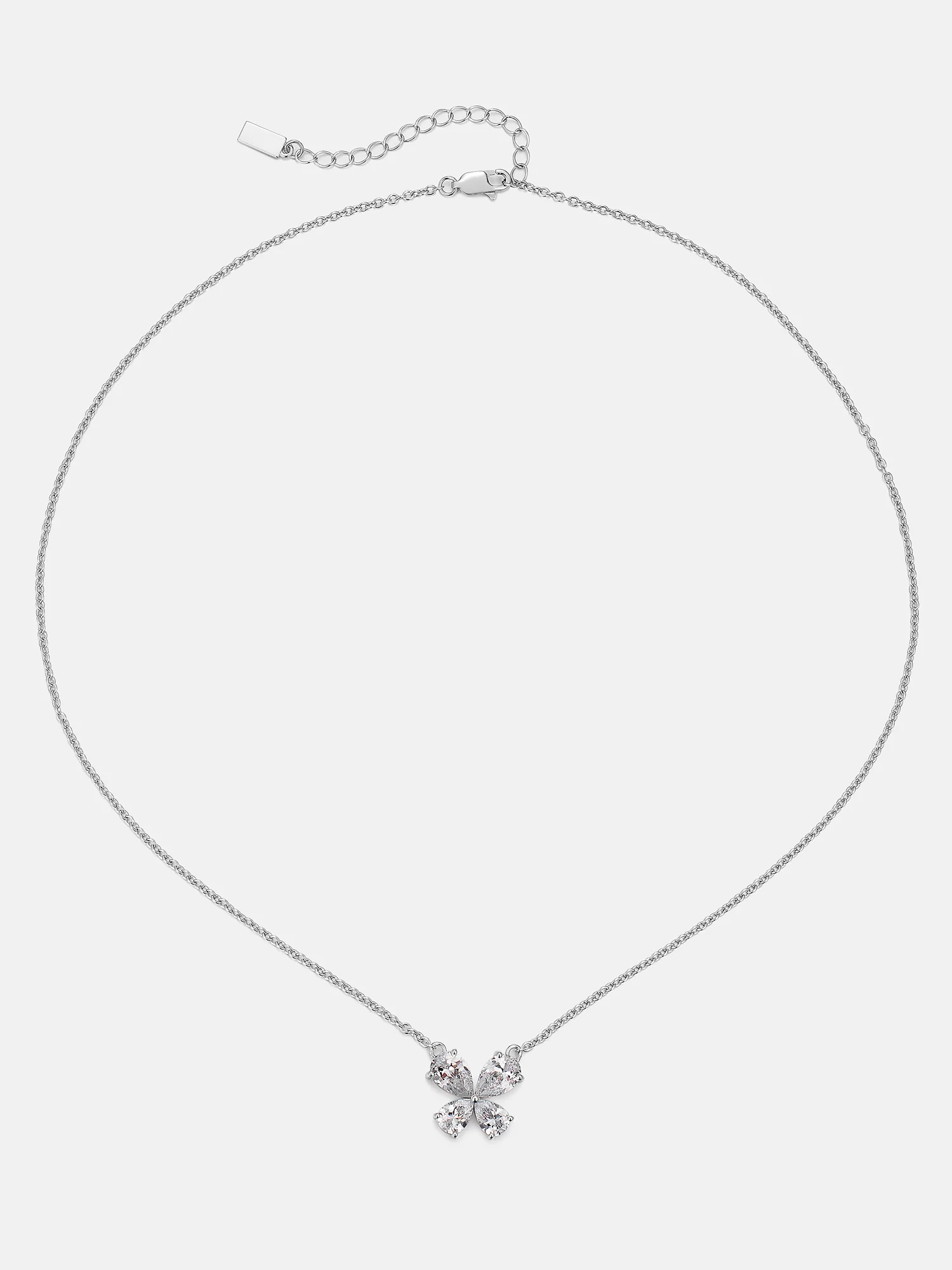 Pear Cut Moissanite Butterfly Necklace - Image 6
