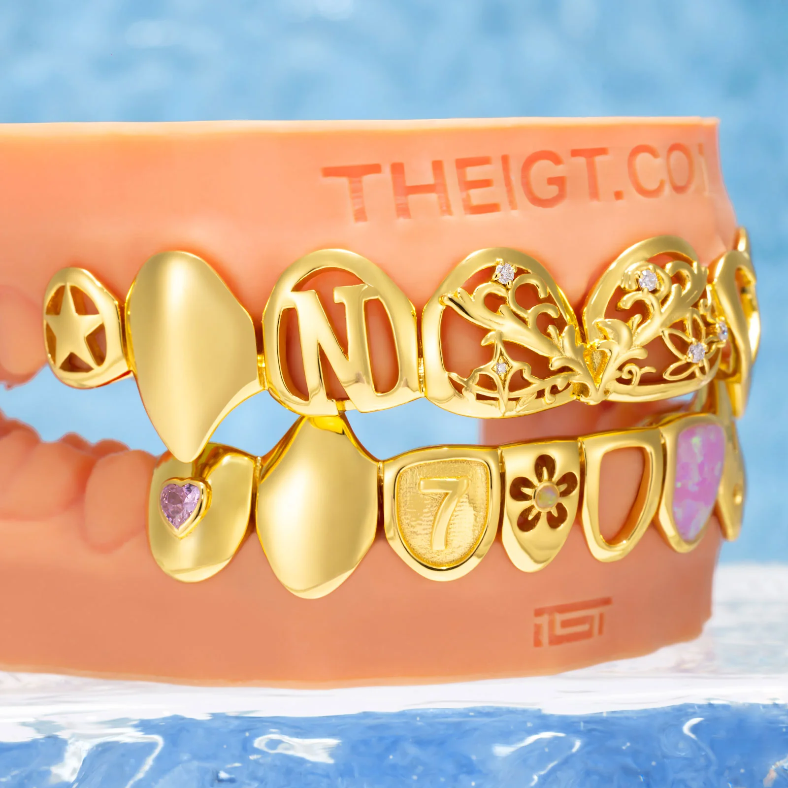 Pink Heart Opal Fusion Grillz - Image 5