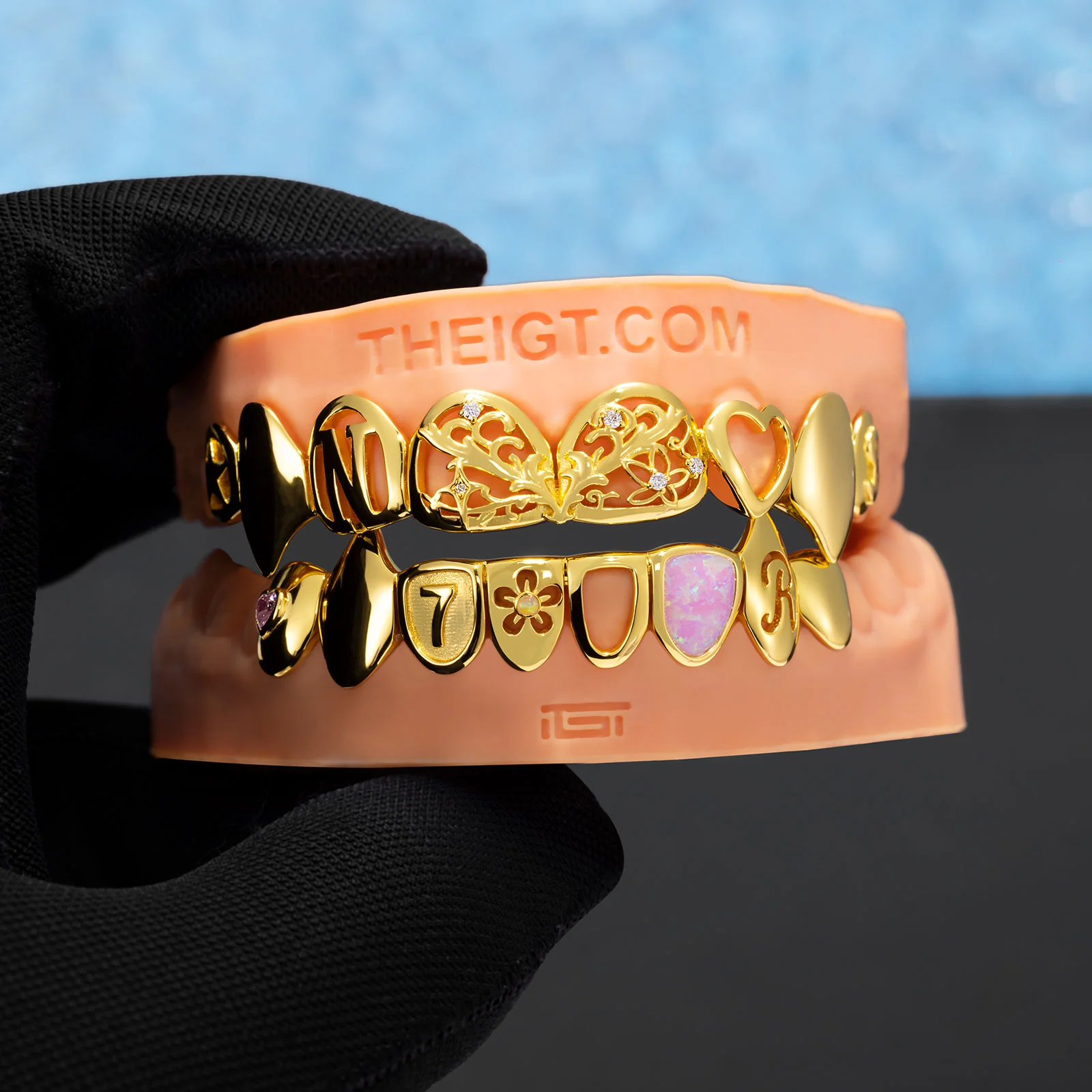 Pink Heart Opal Fusion Grillz - Image 7