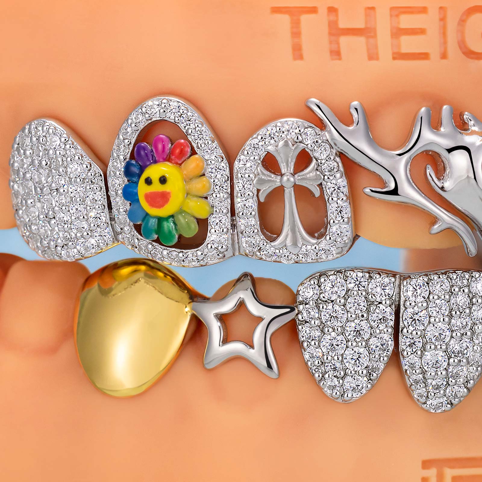 Pink Heart & Sunflower Grillz - Image 2