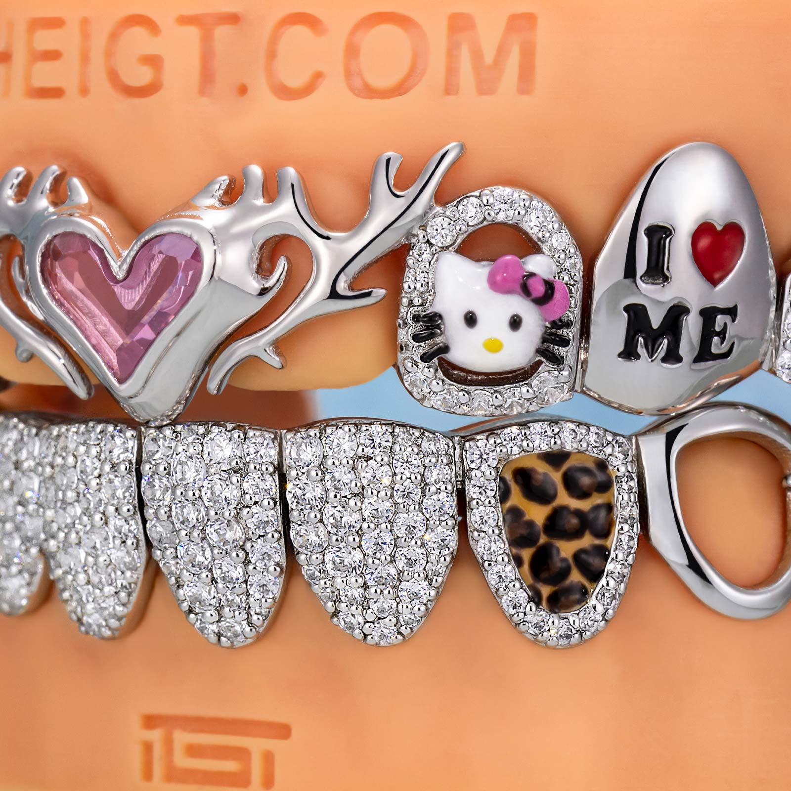 Pink Heart & Sunflower Grillz - Image 3