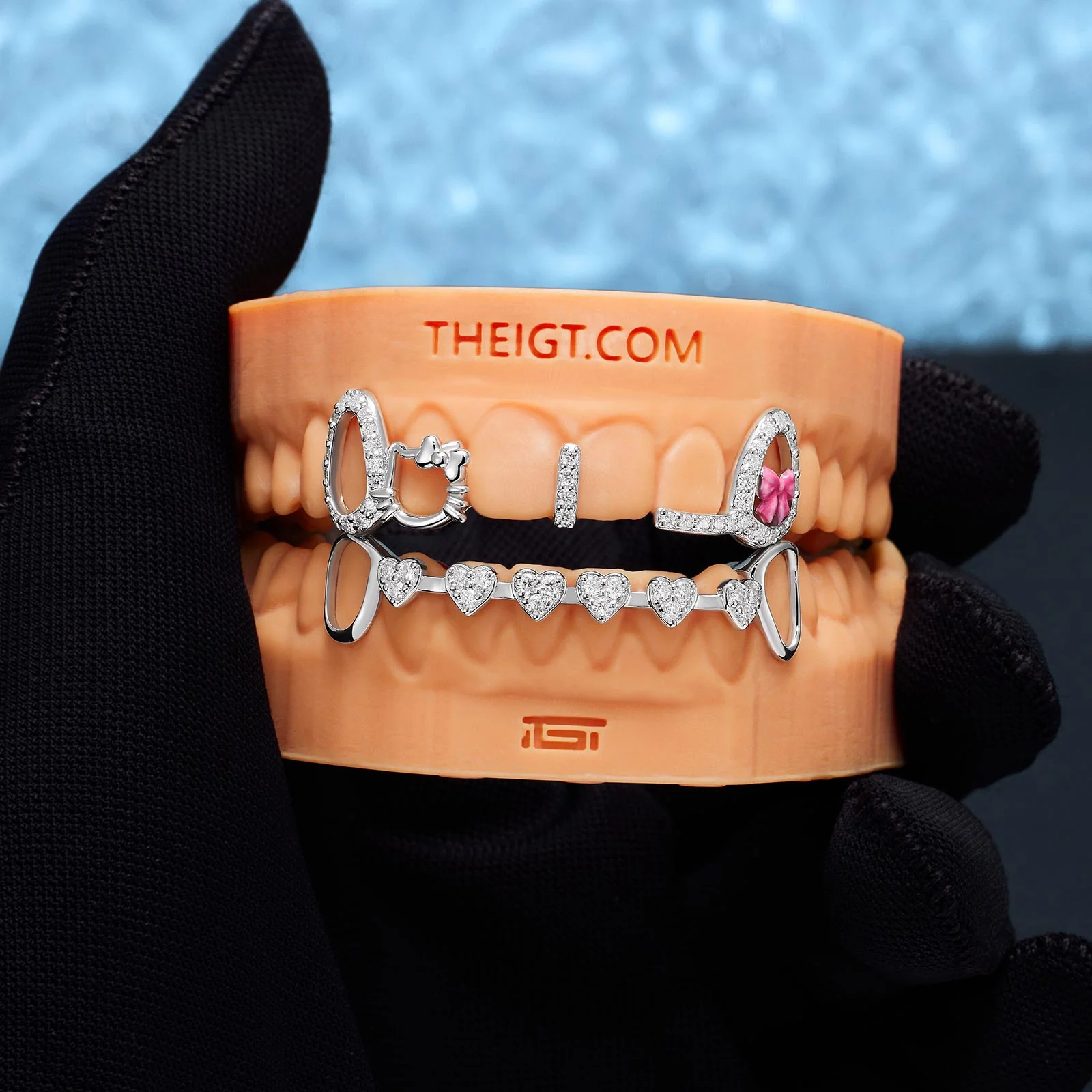 Pink Ribbon Kitty Aesthetic Grillz - Image 6