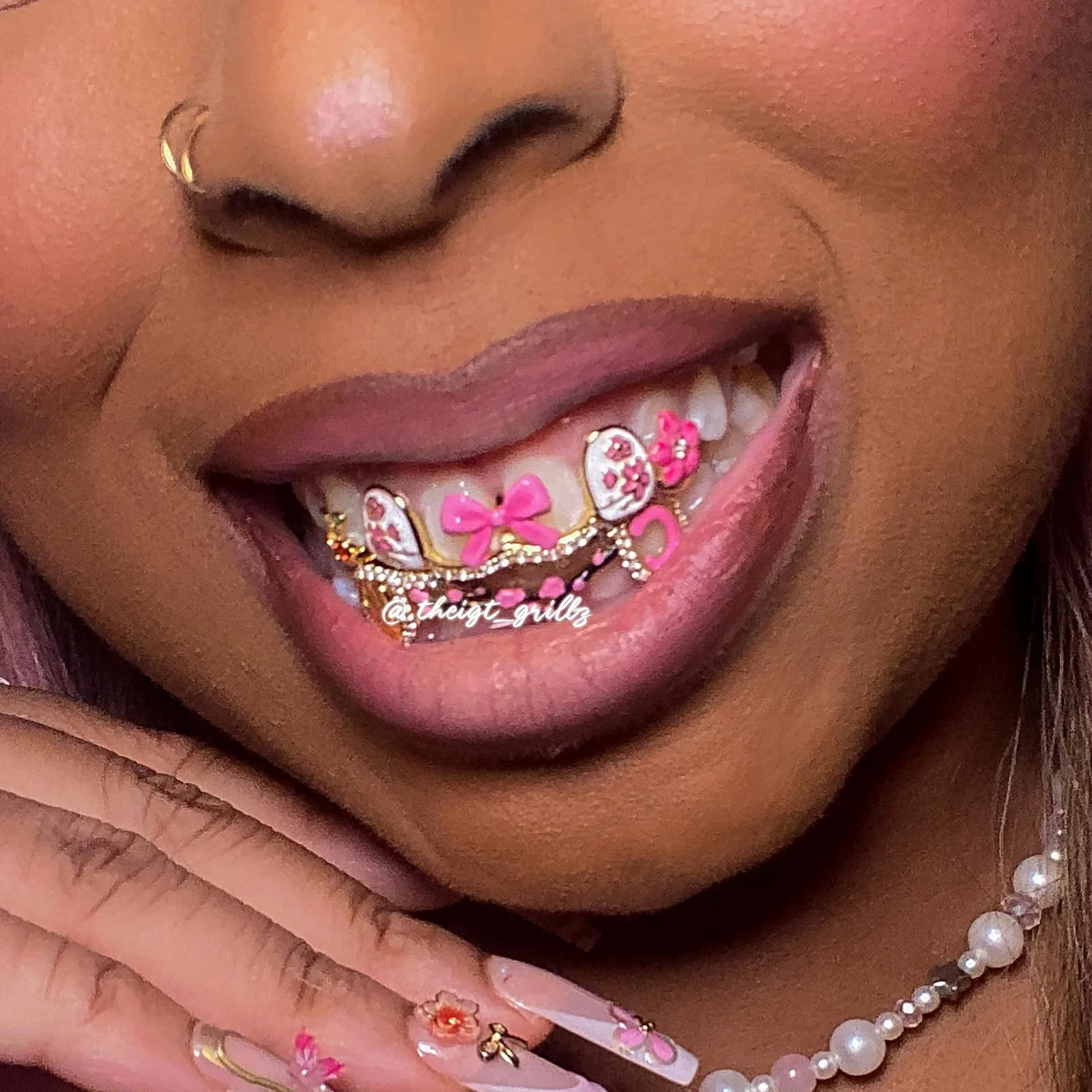 Pink Sakura Cherry Blossom Grillz - Image 7