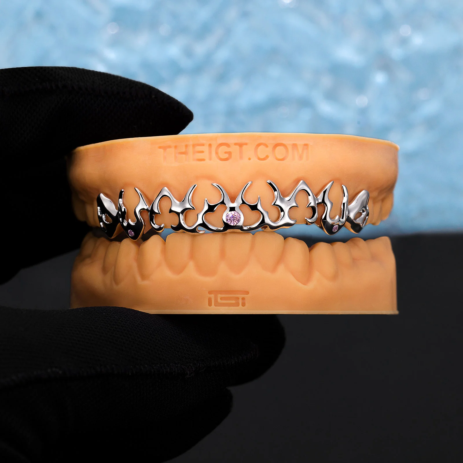 Pink Sapphires On Thorn Grillz - Image 10