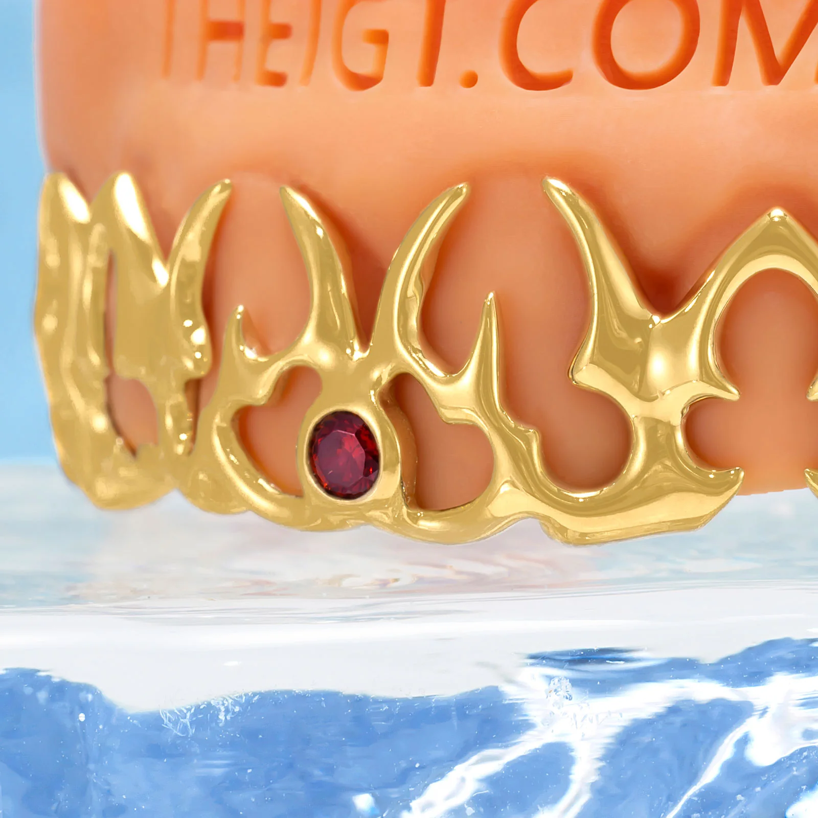 Pink Sapphires On Thorn Grillz - Image 6