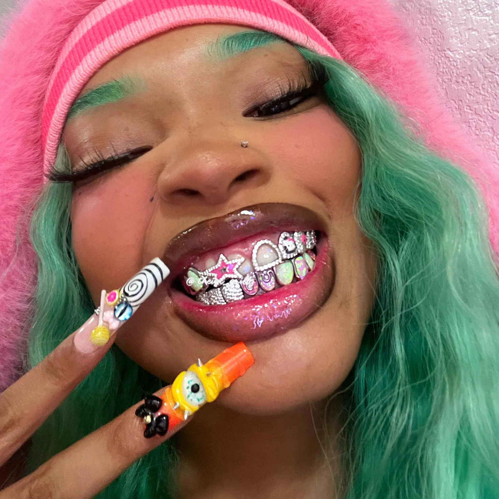 Pink Star Kitty & Octopus Grillz - Image 8