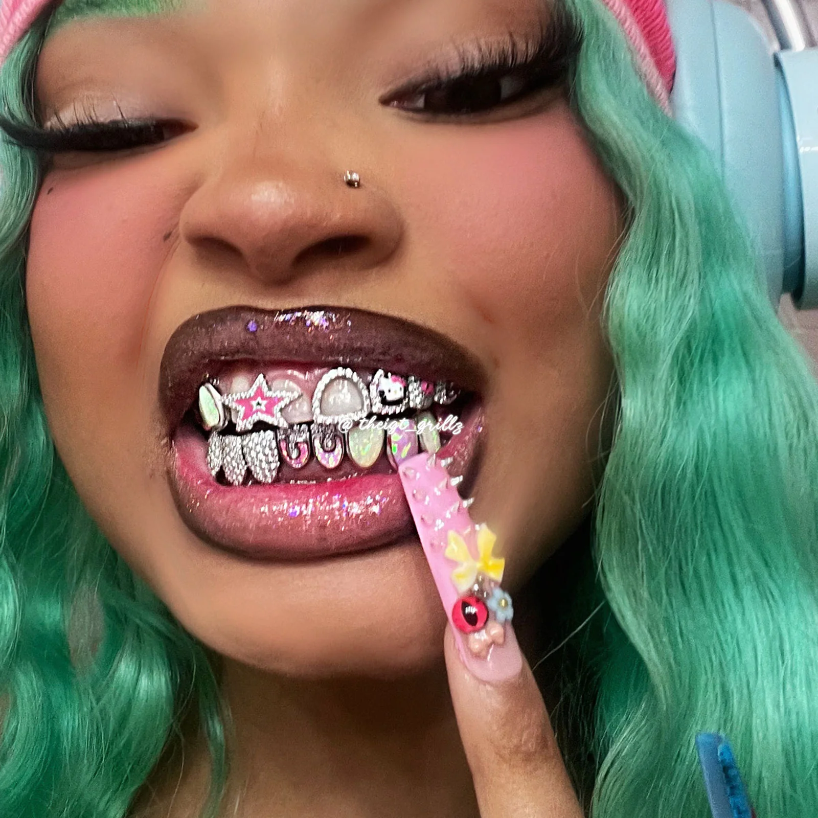 Pink Star Kitty & Octopus Grillz - Image 9