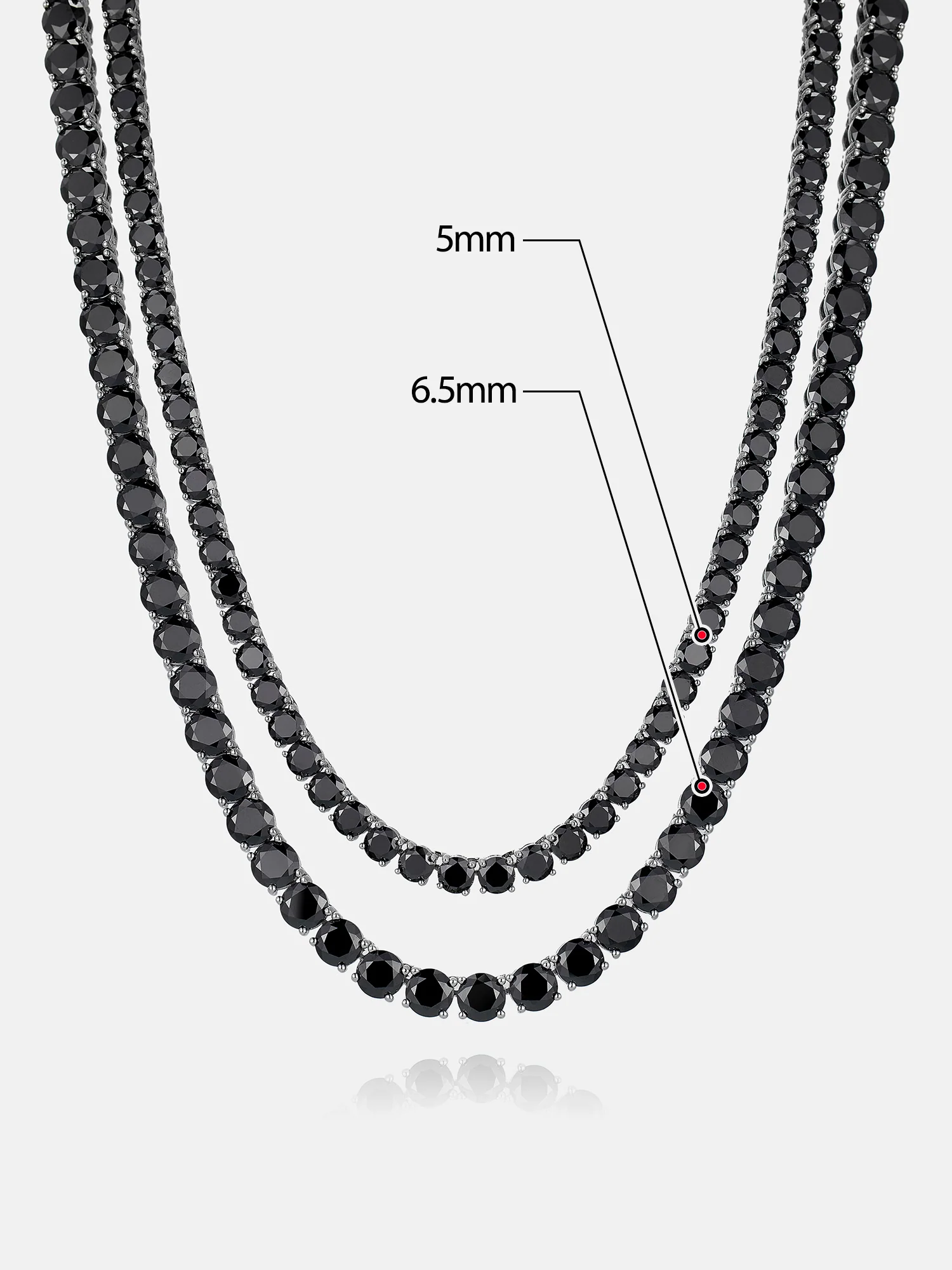 Rare Black Moissanite Tennis Chain