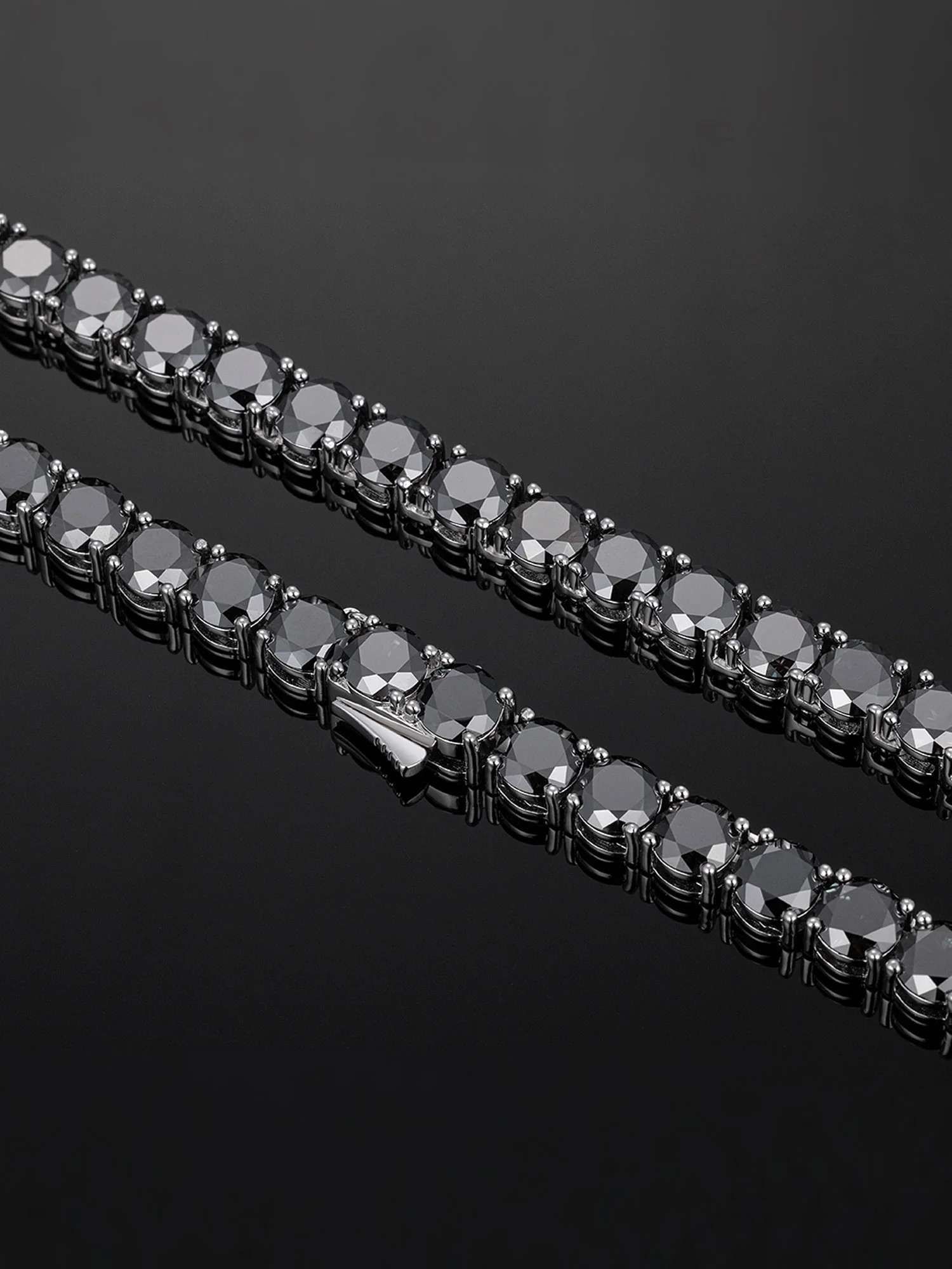 Rare Black Moissanite Tennis Chain - Image 4