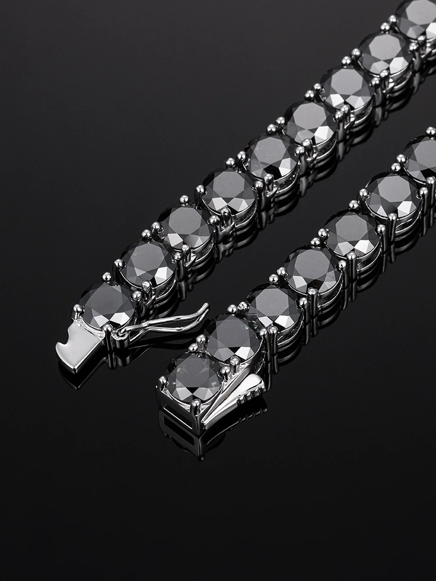 Rare Black Moissanite Tennis Chain - Image 5
