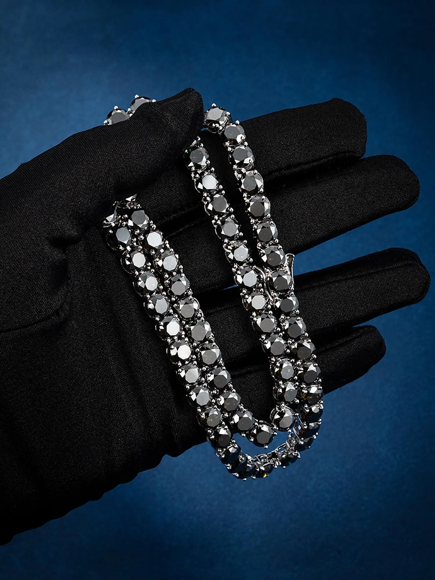 Rare Black Moissanite Tennis Chain - Image 6