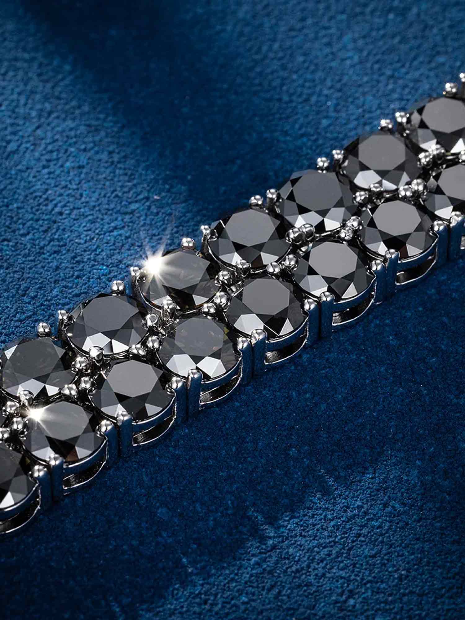 Rare Black Moissanite Tennis Bracelet - Image 3