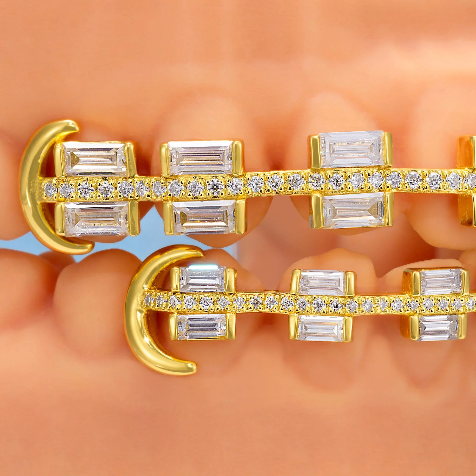 Rectangular Cut Brace Style Grillz - Image 4