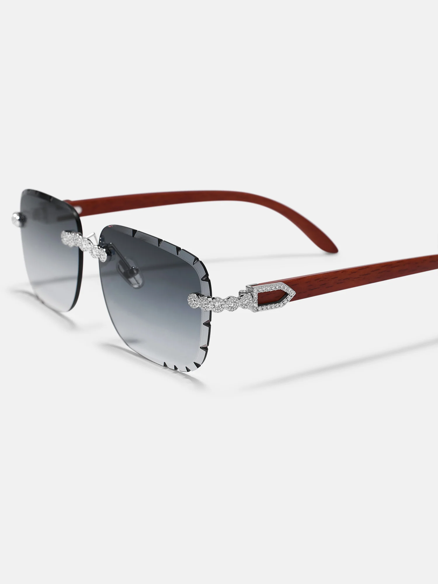 Round Moissanite Cluster Sunglasses In White Gold - Image 3