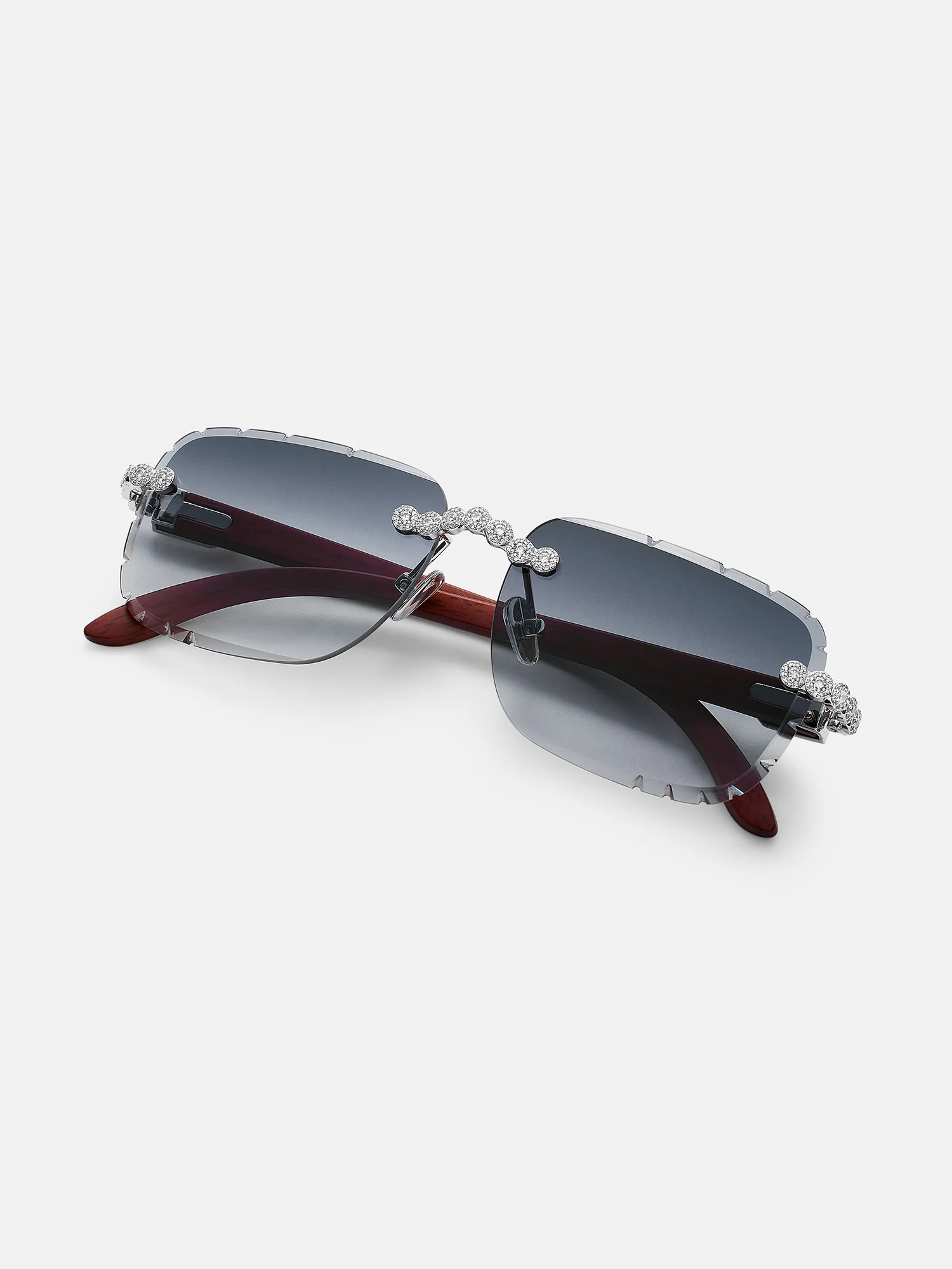 Round Moissanite Cluster Sunglasses In White Gold - Image 6