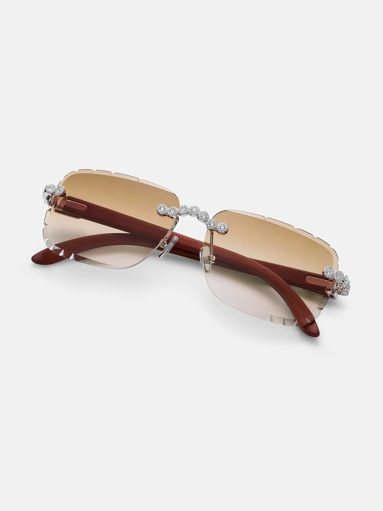 Round Moissanite Cluster Sunglasses In White Gold - Image 7
