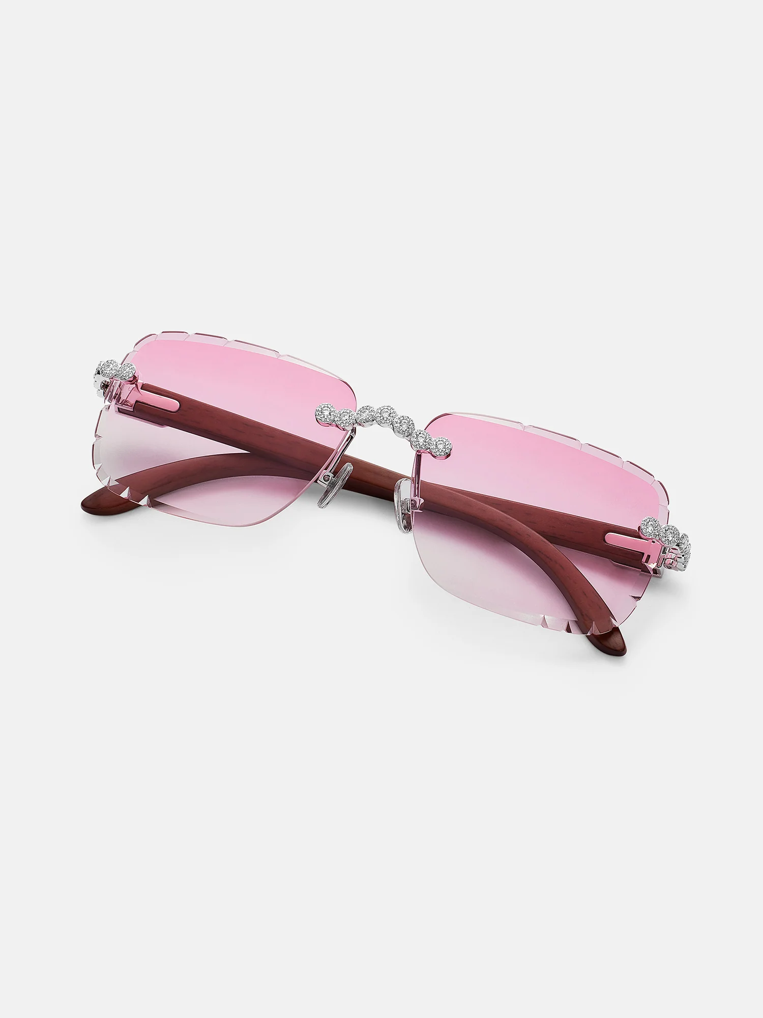 Round Moissanite Cluster Sunglasses In White Gold - Image 8