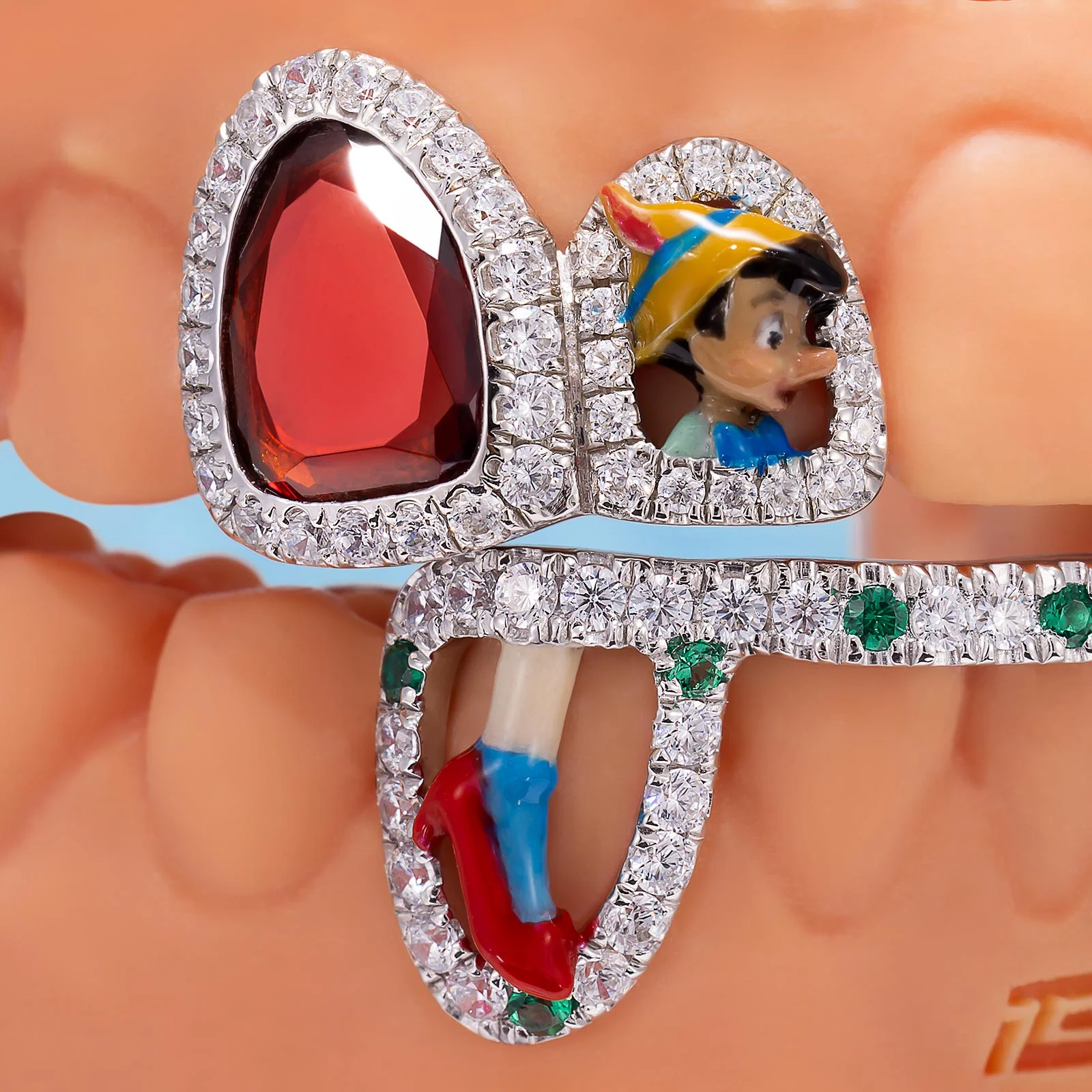 "Ruby Cinema" Dual-Arch Custom Grillz - Image 2