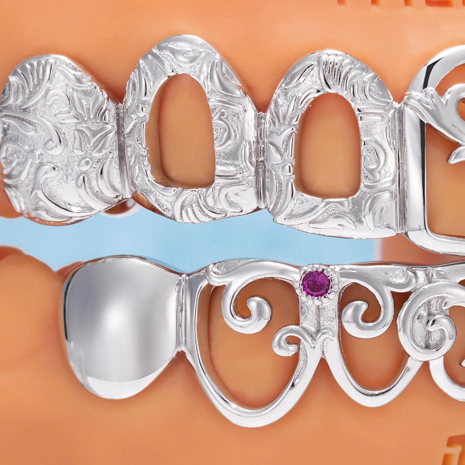 "Ruby Melt" Liquid Metal Grillz - Image 2