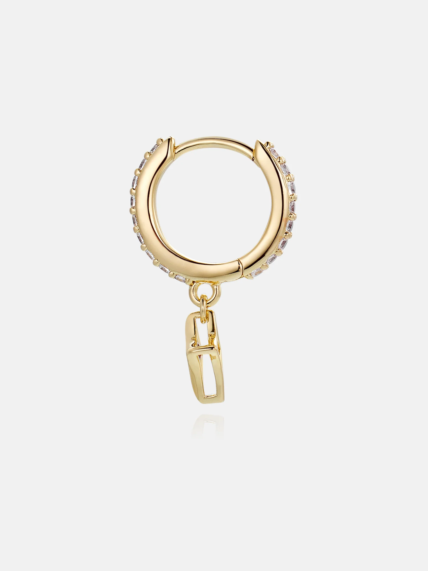 Ruby Star Moissanite Hoop Earrings - Image 5