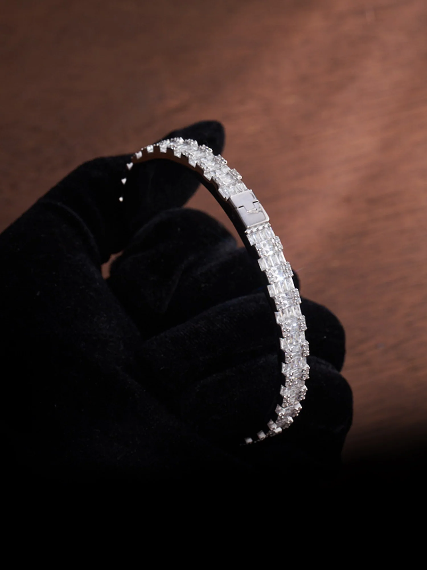 Made to order S925 Baguette & Round Bracelet - Image 3