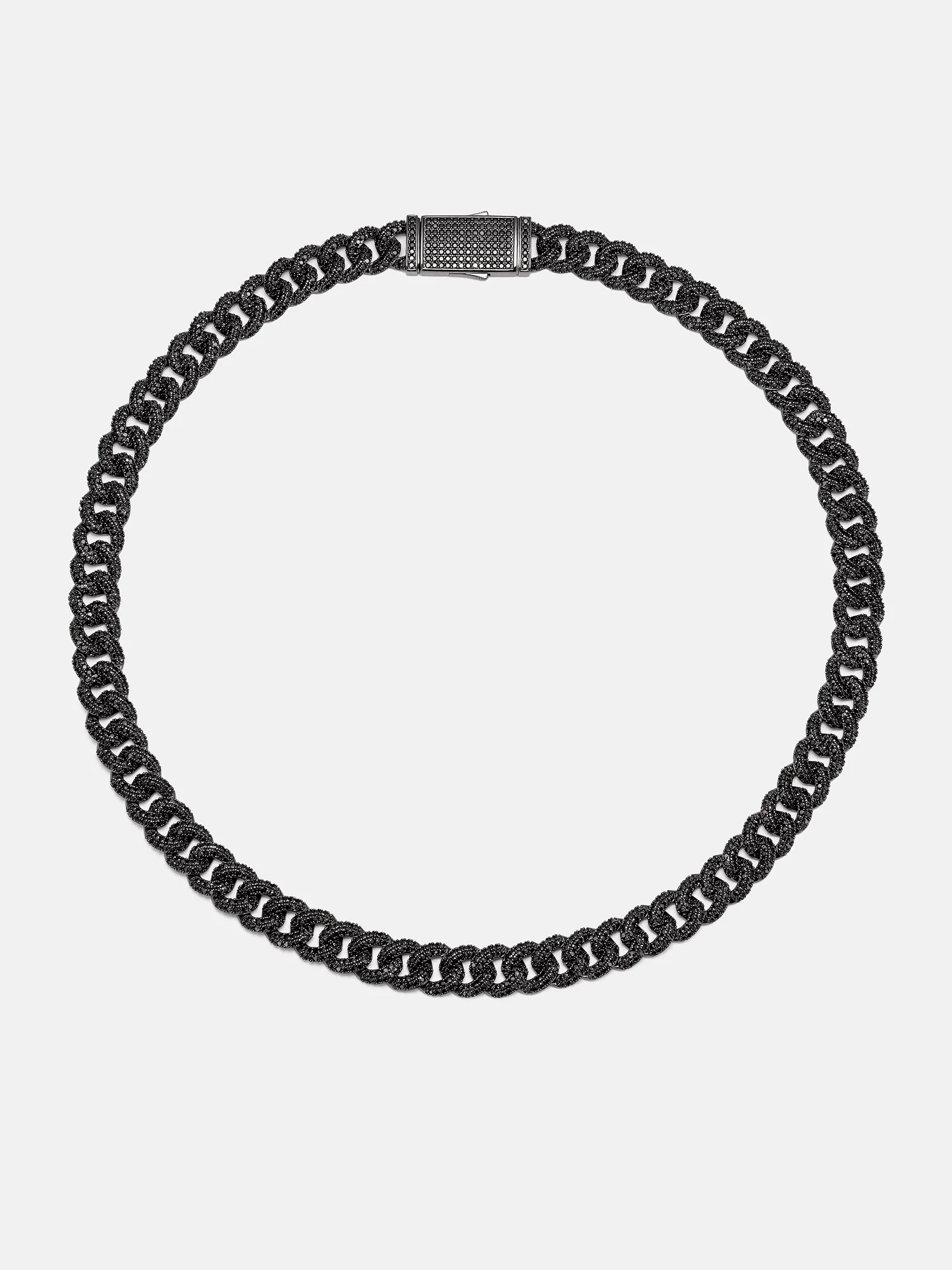 S925 Black Moissanite Cuban Chain In Black Gold - Image 2