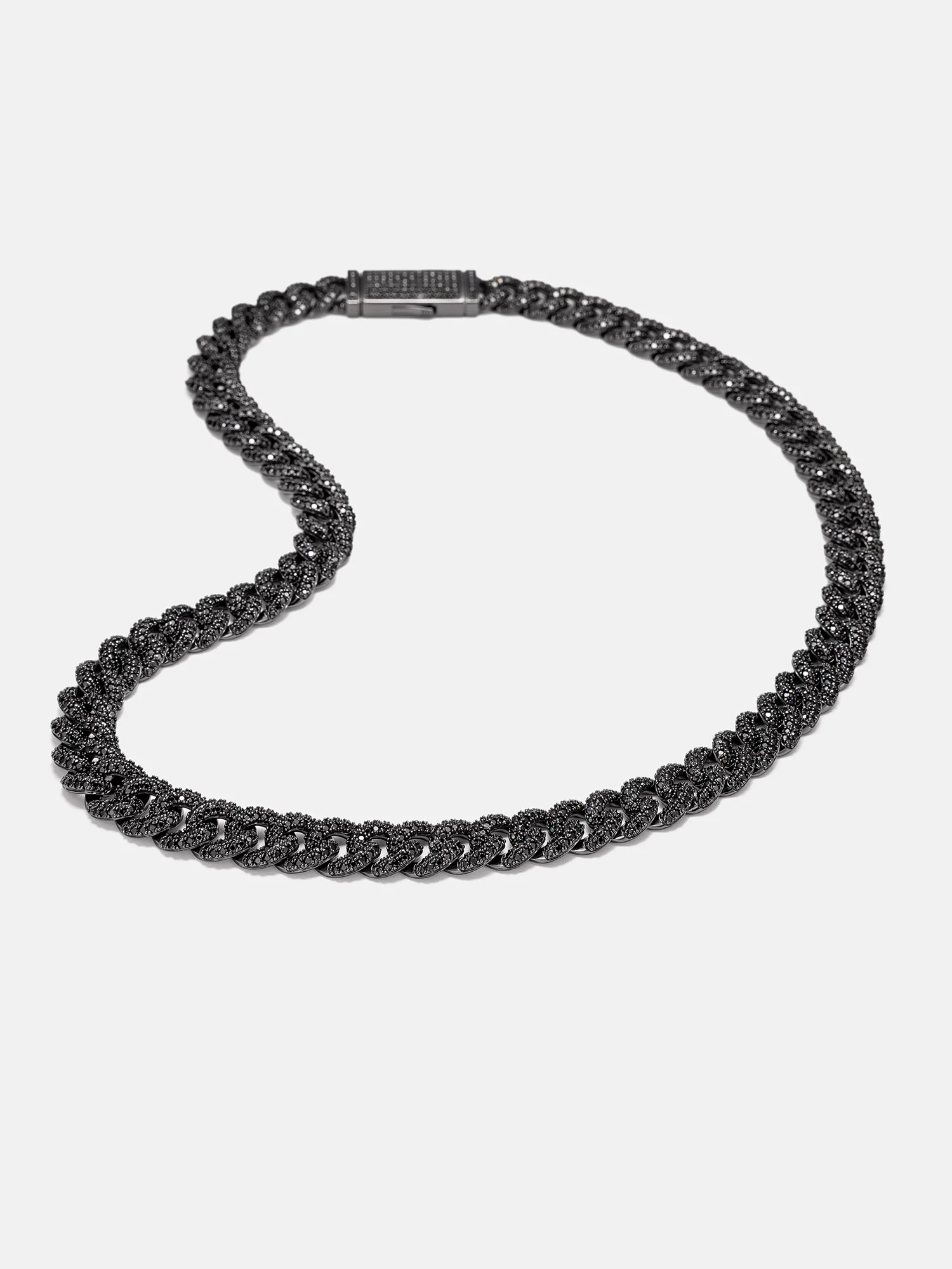 S925 Black Moissanite Cuban Chain In Black Gold - Image 3