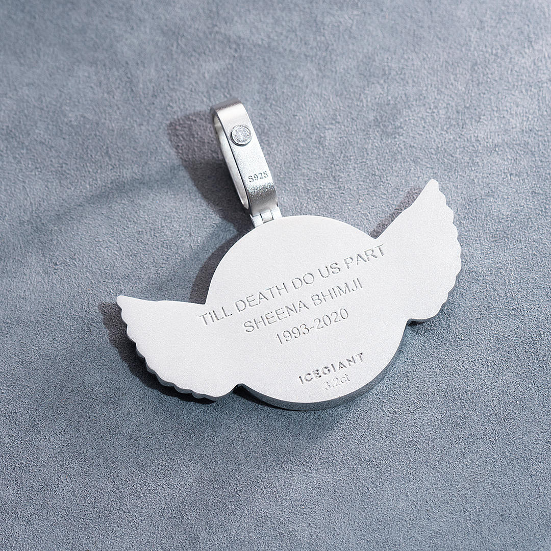 S925 Custom Photo Pendant With Wings - Image 6