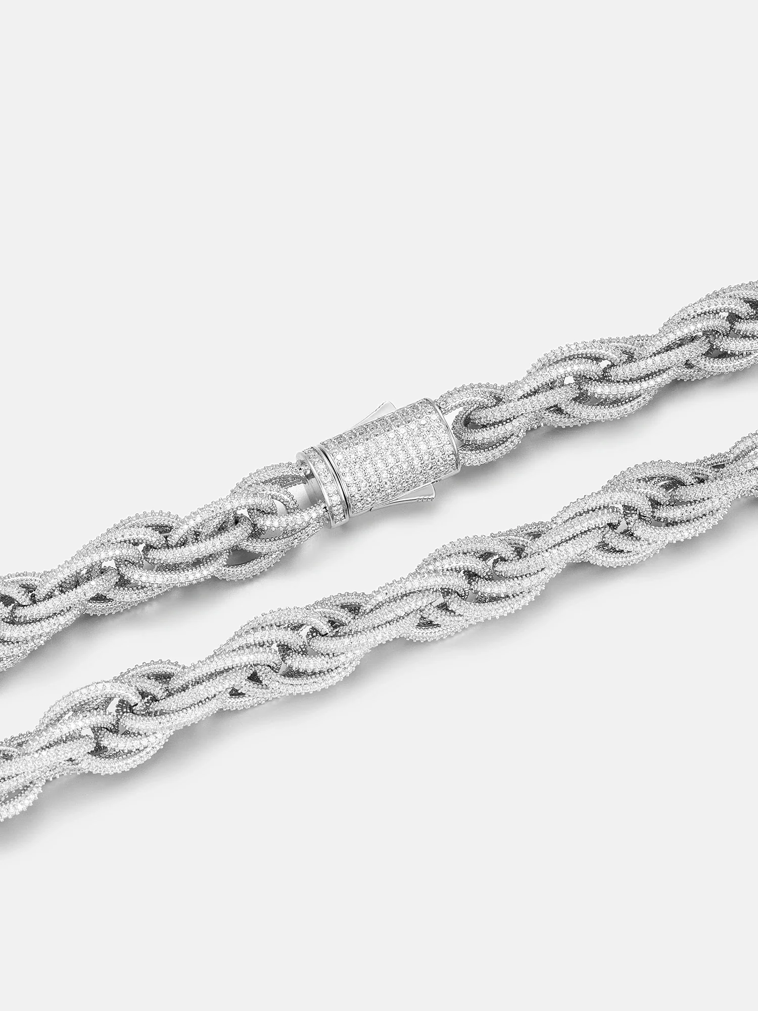 S925 Moissanite 12mm Rope Chain - Image 3