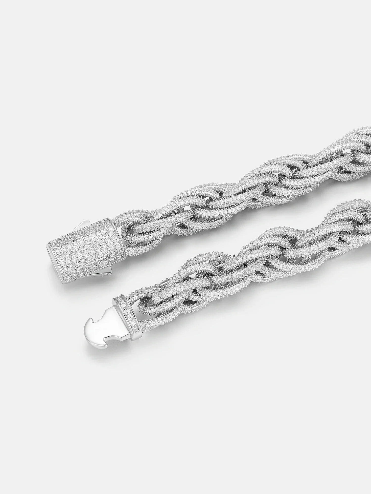 S925 Moissanite 12mm Rope Chain - Image 4