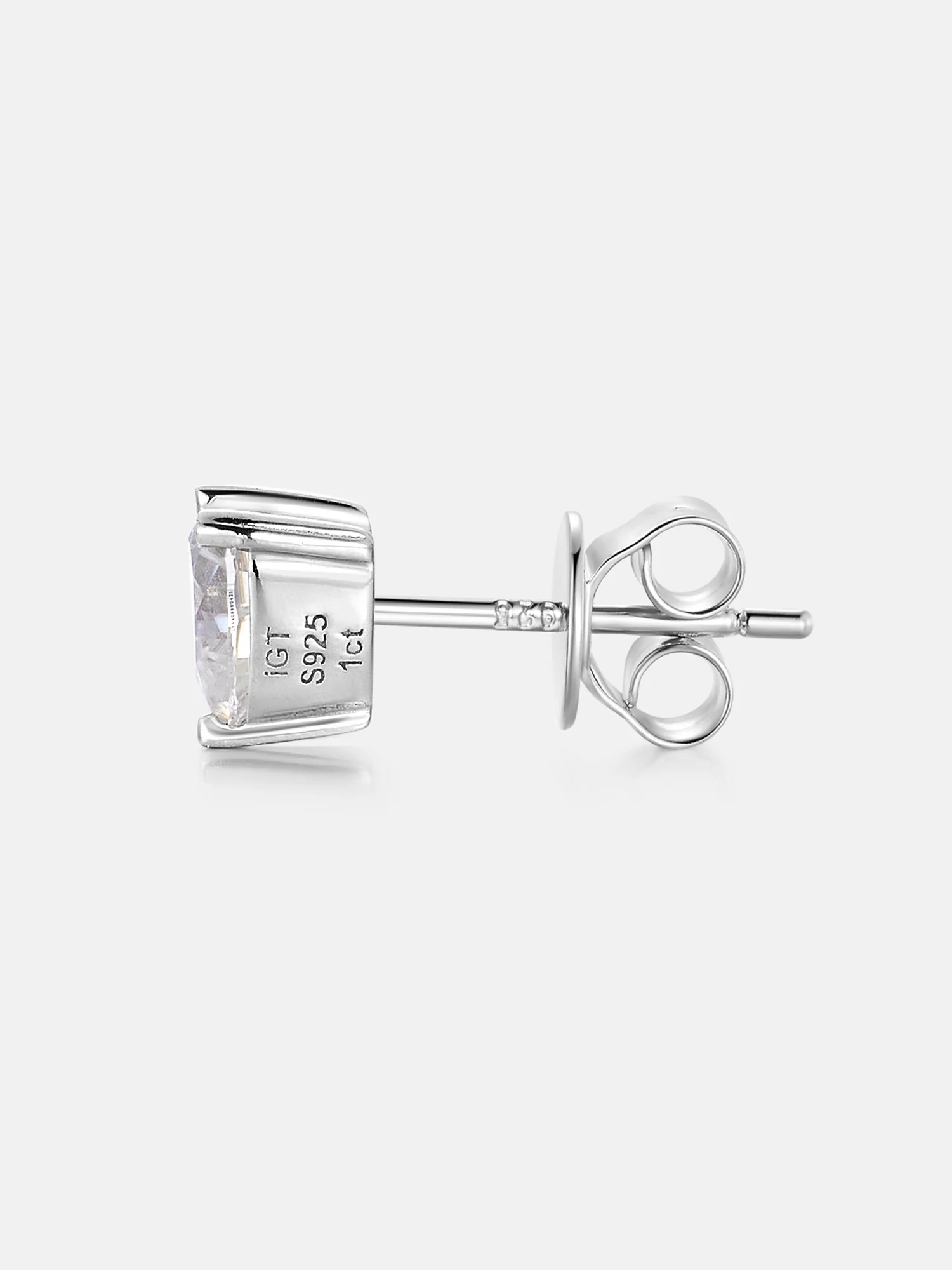 S925 Moissanite Heart Shaped Stud Earrings - 2 Carat Total - Image 4