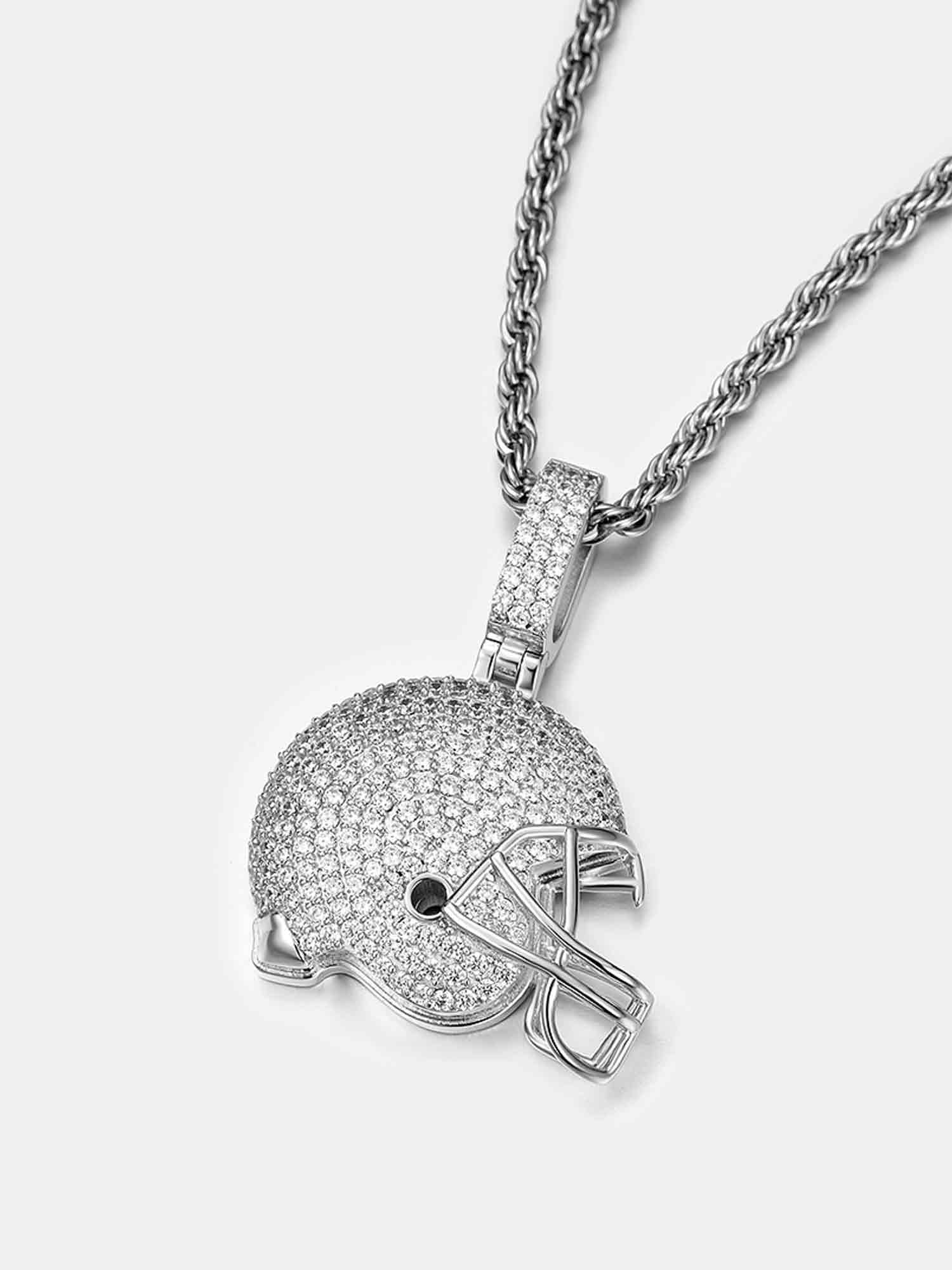 S925 Moissanite Helmet Pendant - Image 3