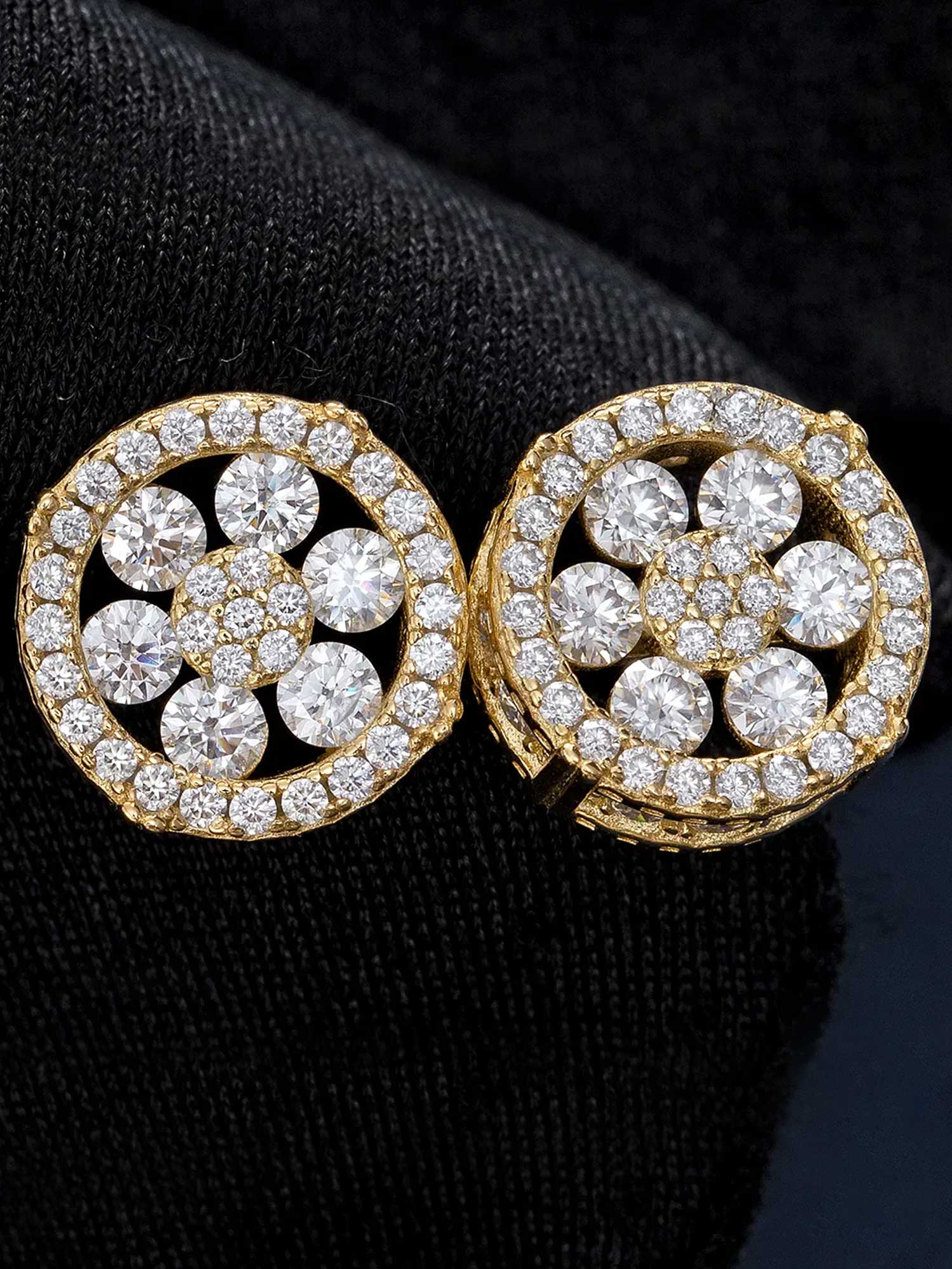 S925 Moissanite Iced Cluster Earrings - Image 2