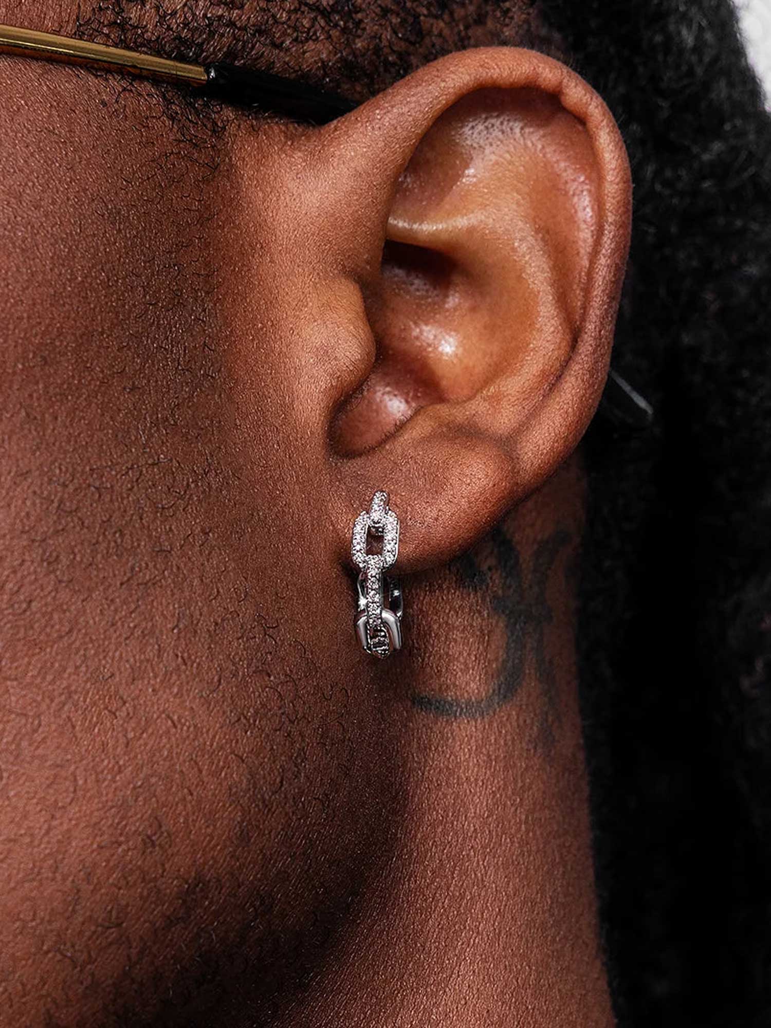 S925 Moissanite Mariner Link Earrings - Image 6
