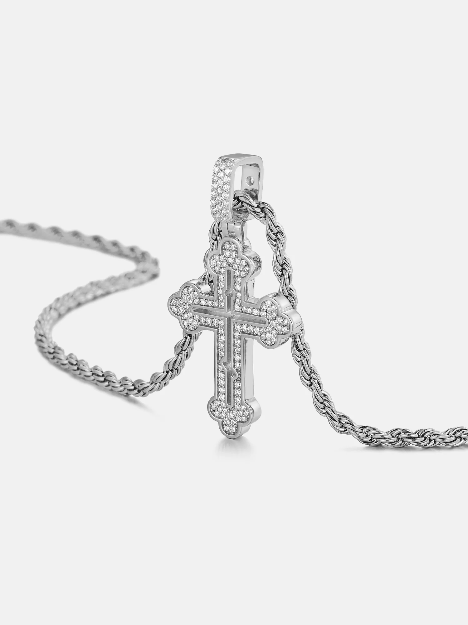 S925 moissanite Micro Cross Pendant - Image 4
