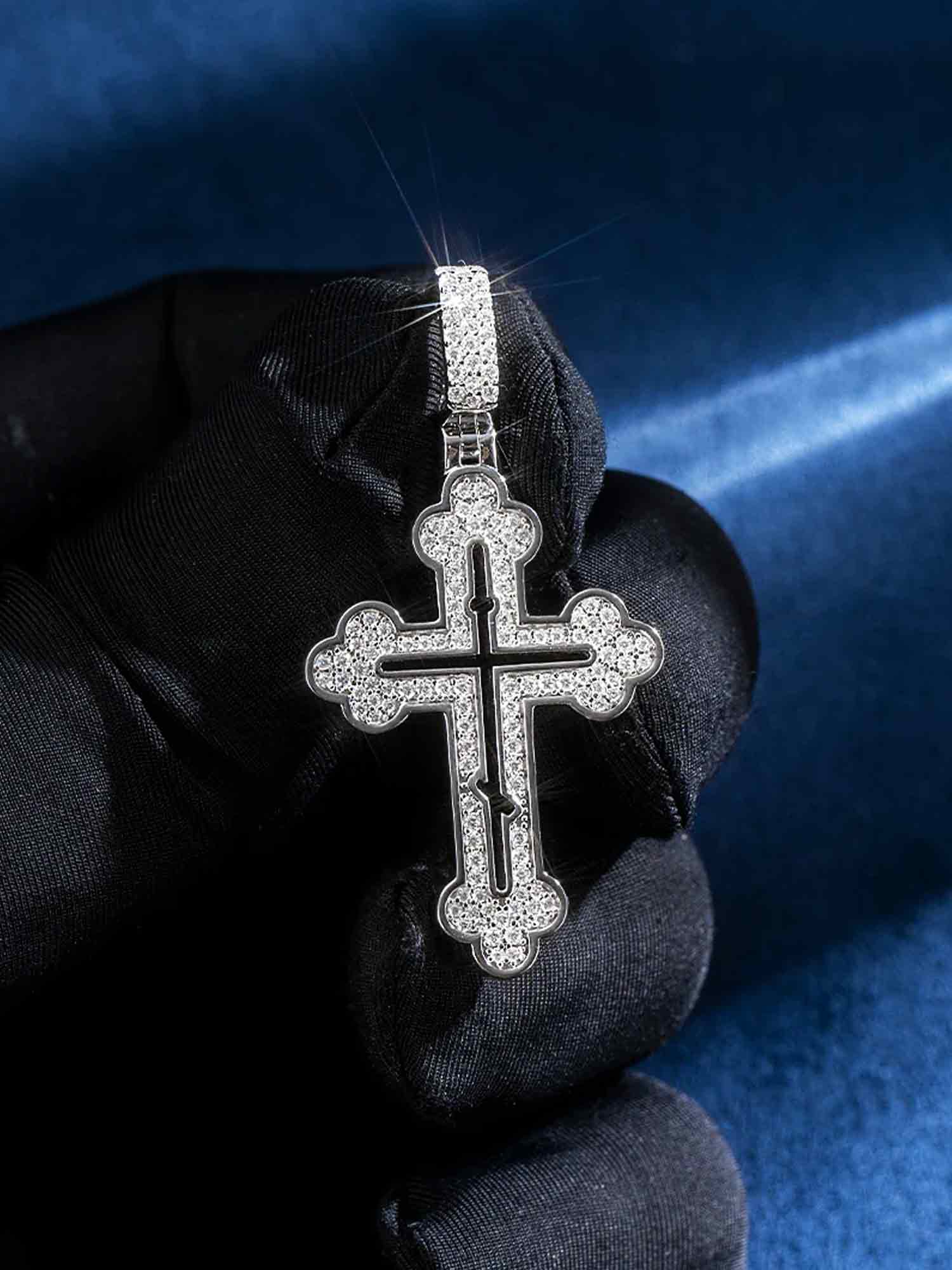 S925 moissanite Micro Cross Pendant - Image 7