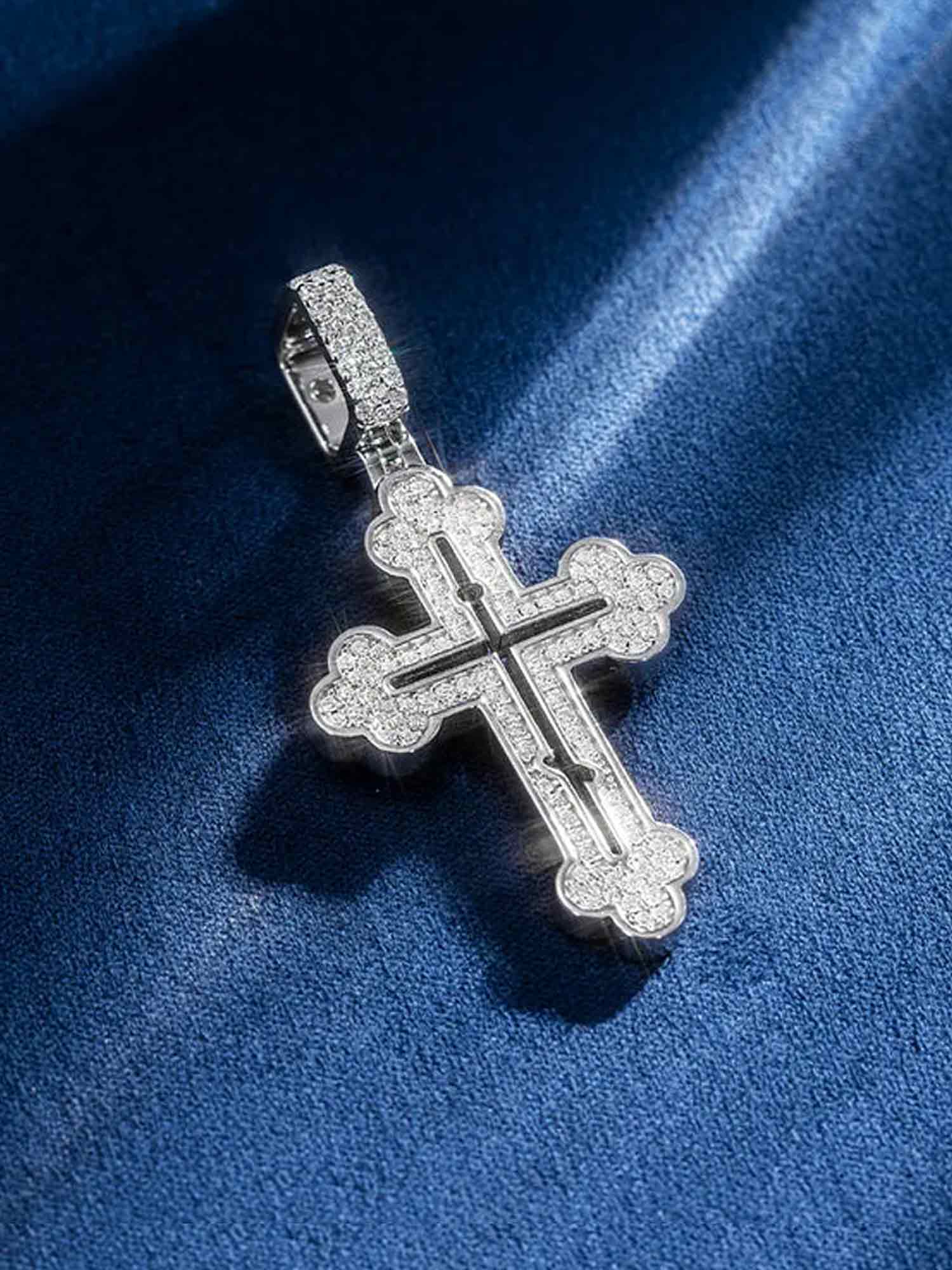 S925 moissanite Micro Cross Pendant - Image 8