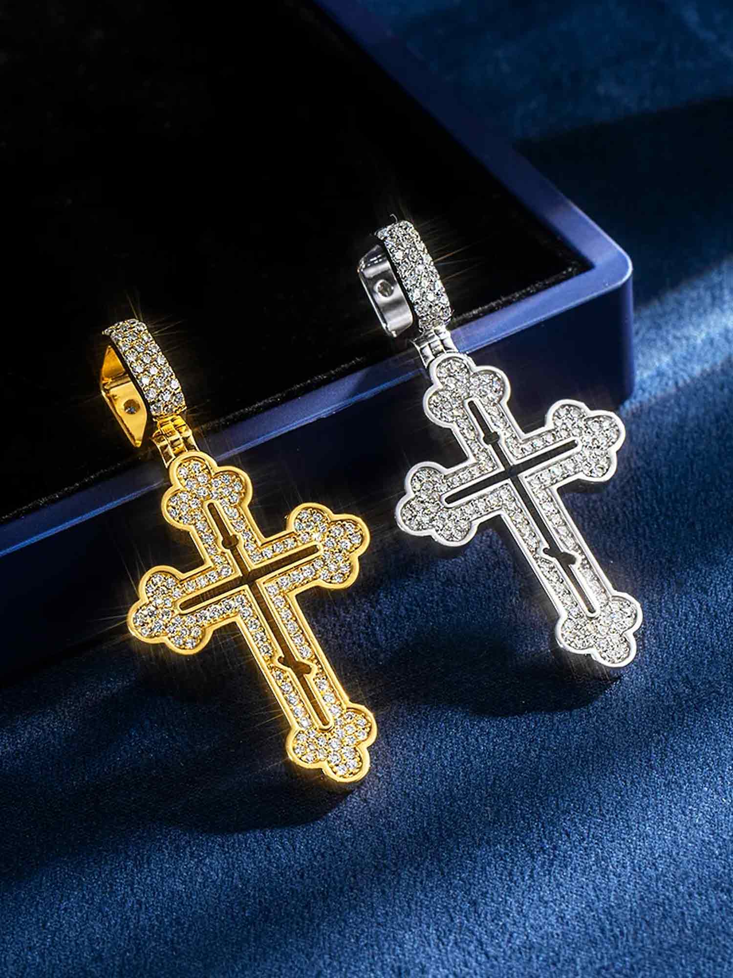 S925 moissanite Micro Cross Pendant - Image 9