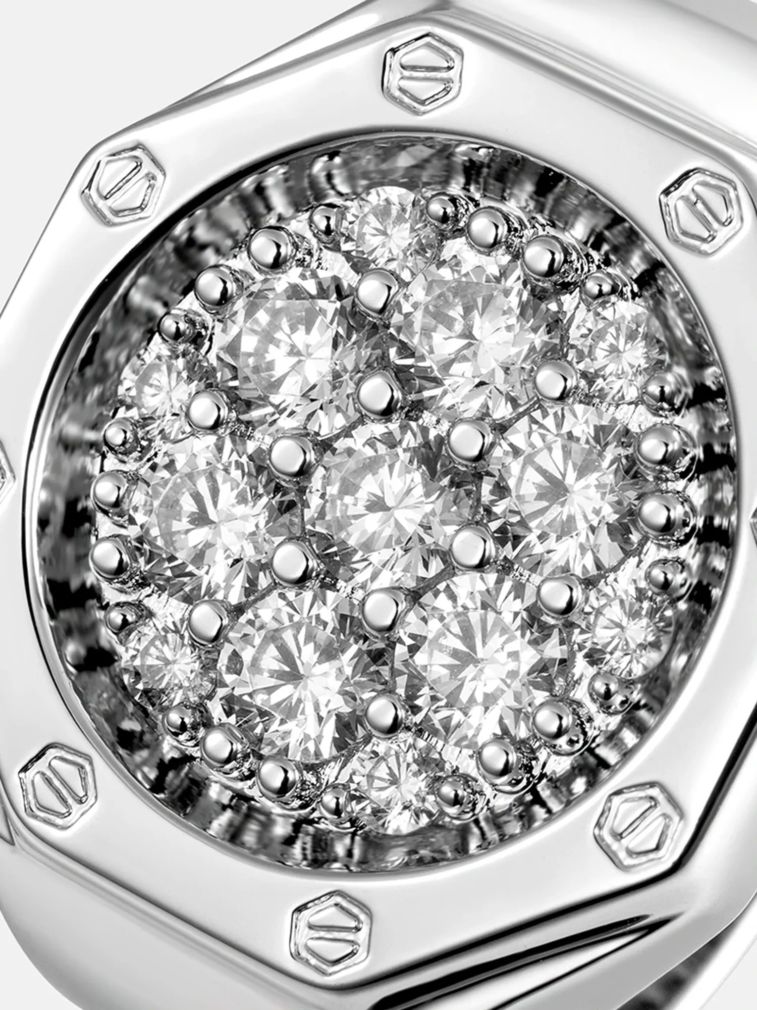 S925 Moissanite Octagon Cluster Ring - Image 3