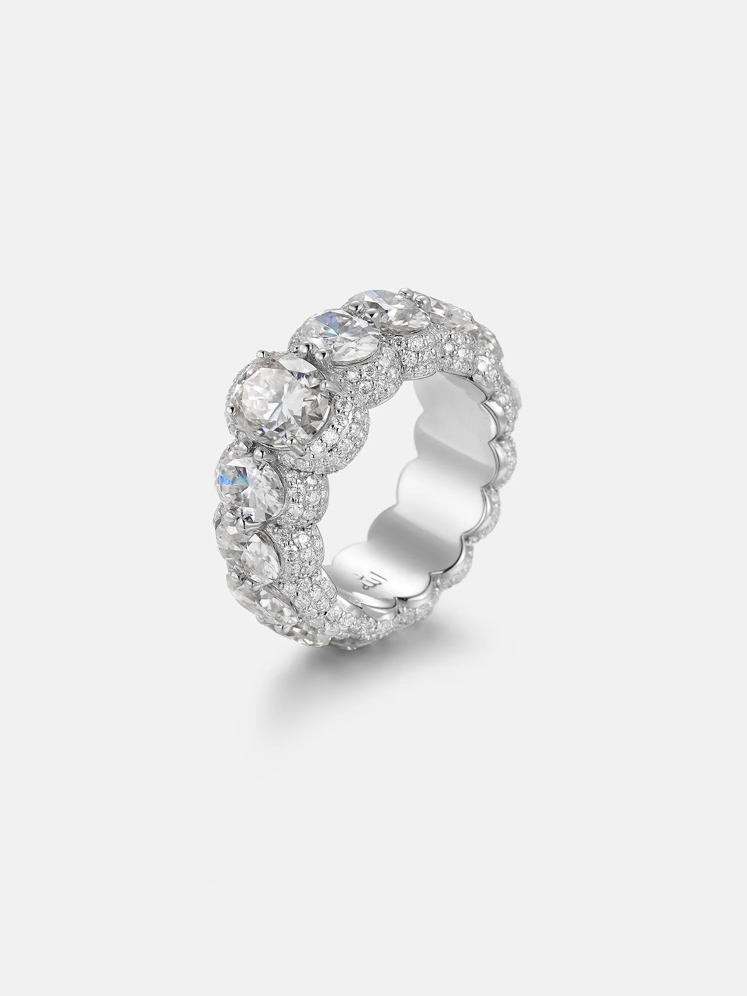 S925 Moissanite Oval Cut Iced Out Ring - Image 3