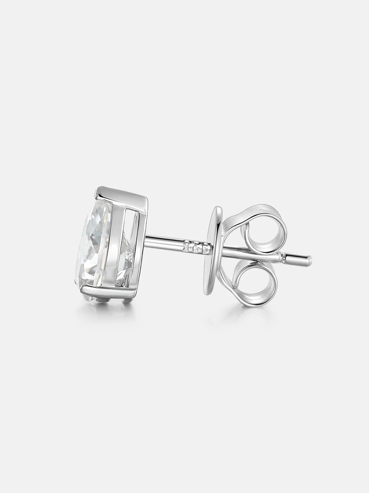 S925 Moissanite Pear Cut Stud Earrings - 2.4 Carat Total - Image 4