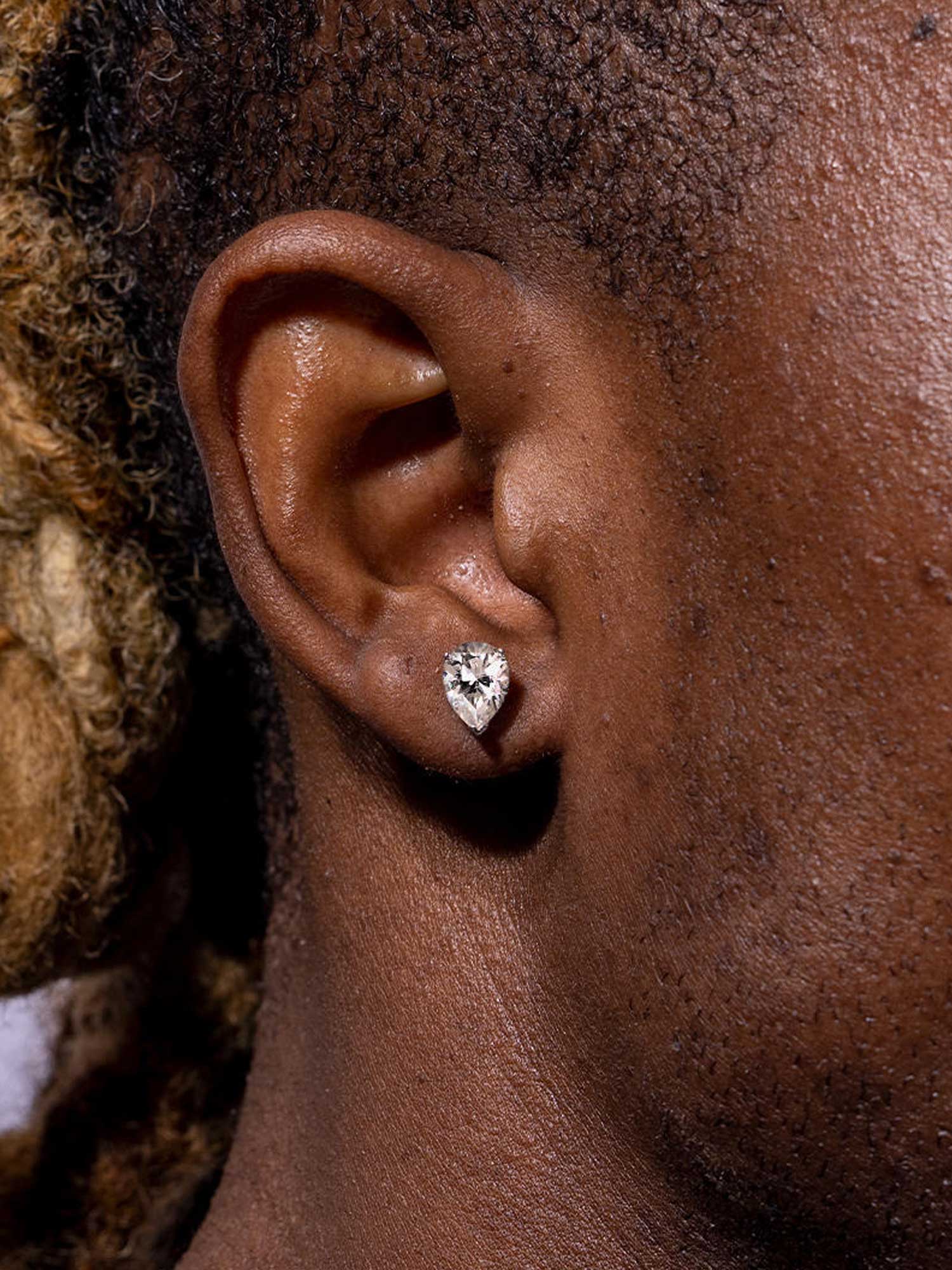 S925 Moissanite Pear Cut Stud Earrings - 2.4 Carat Total - Image 5